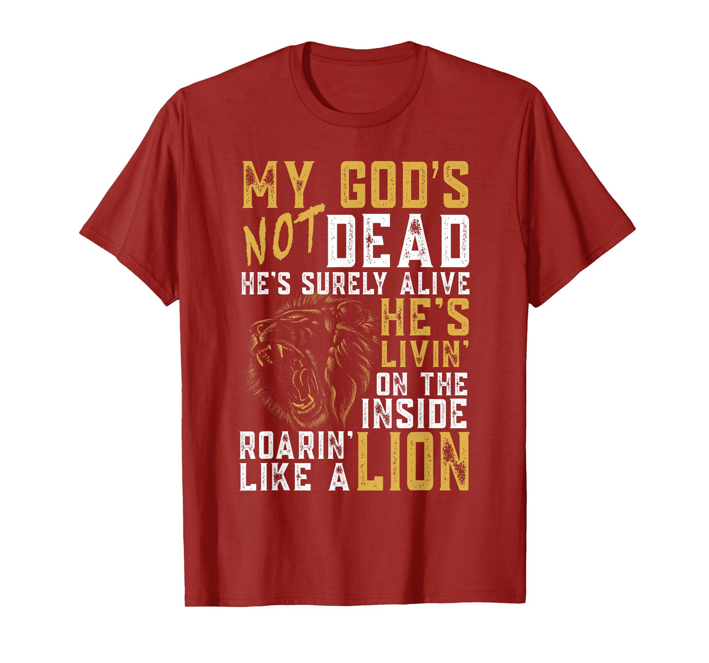 My God's Not Dead Lion Christian Christ Cross Faith T-Shirt