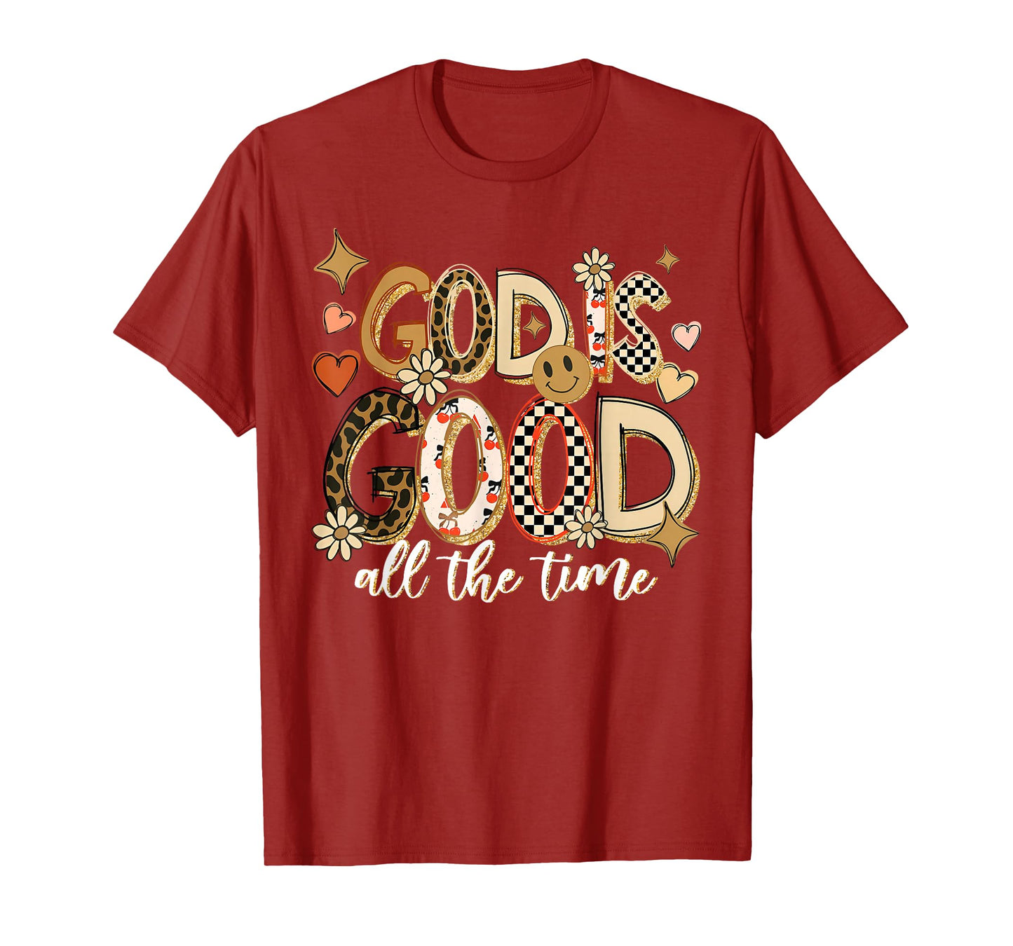 God is Good All The Time Jesus Christian Thanksgiving Autumn T-Shirt