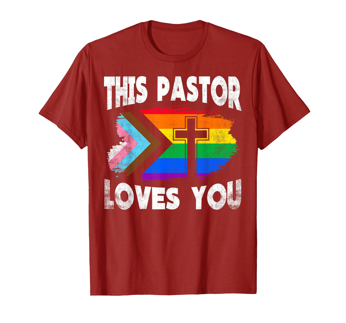 Christian Ally Inclusive Pride Clergy This Pastor Loves You T-Shirt