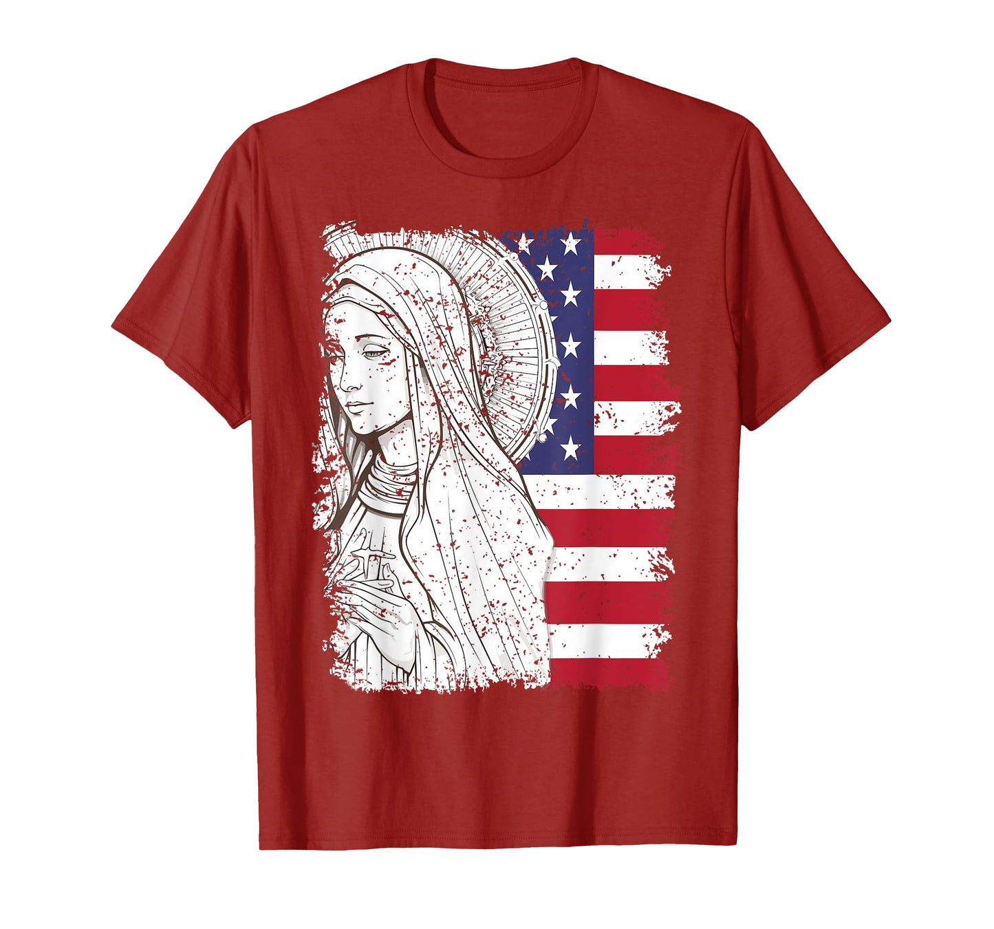 Our Lady of Fatima USA Flag T-Shirt