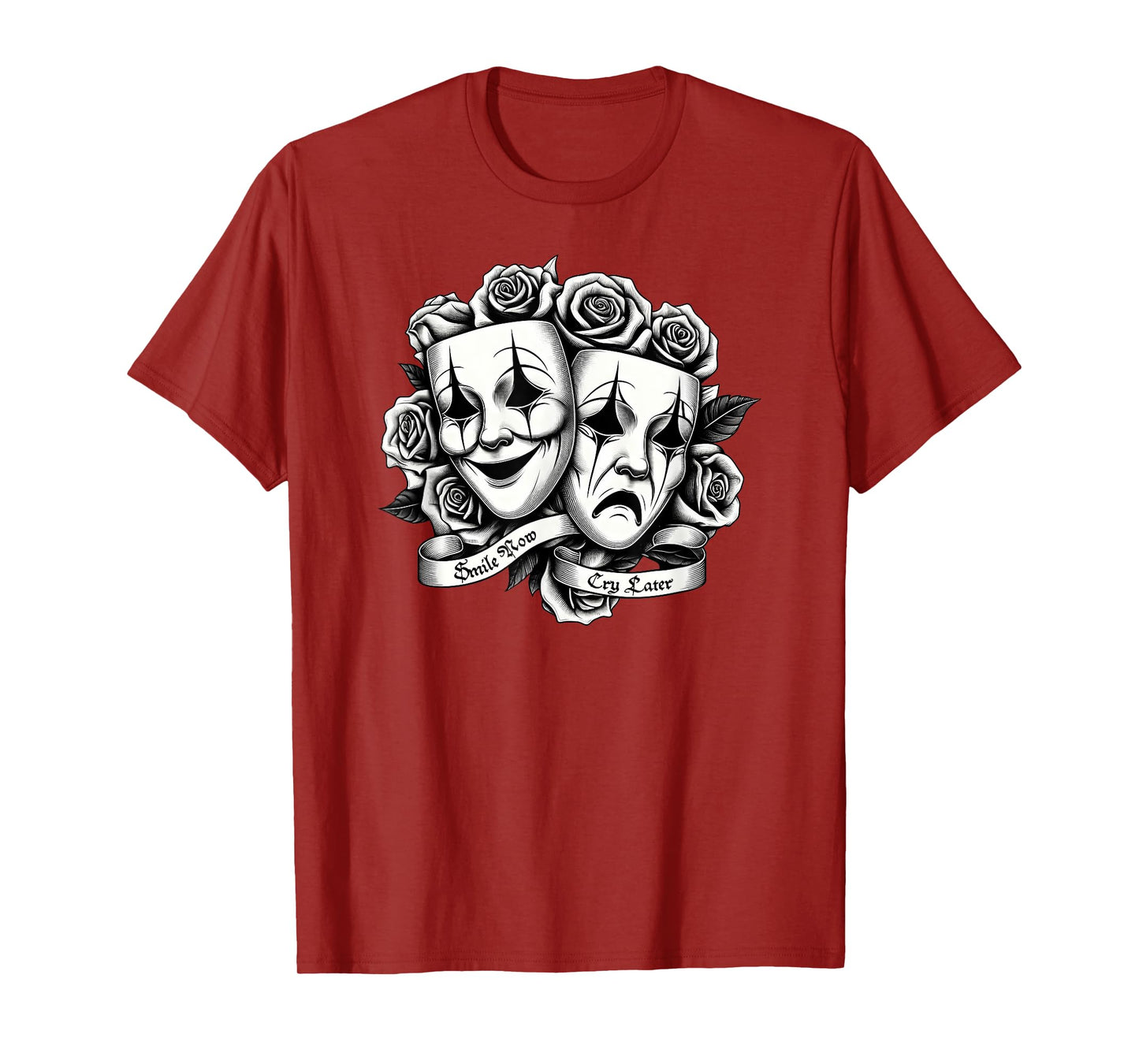 SMILE NOW CRY LATER Masks Clown Payaso Chicano Chola Cholo T-Shirt
