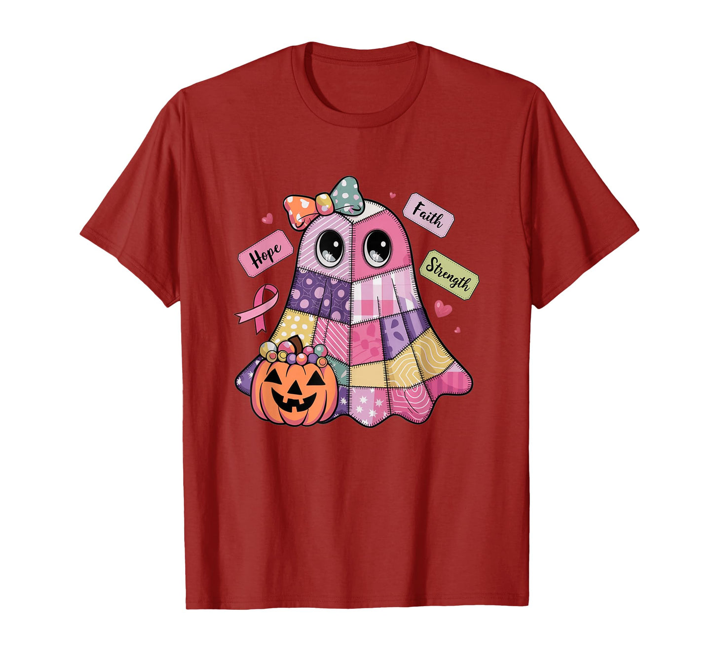 Hope Faith Strength Halloween Ghost T-Shirt