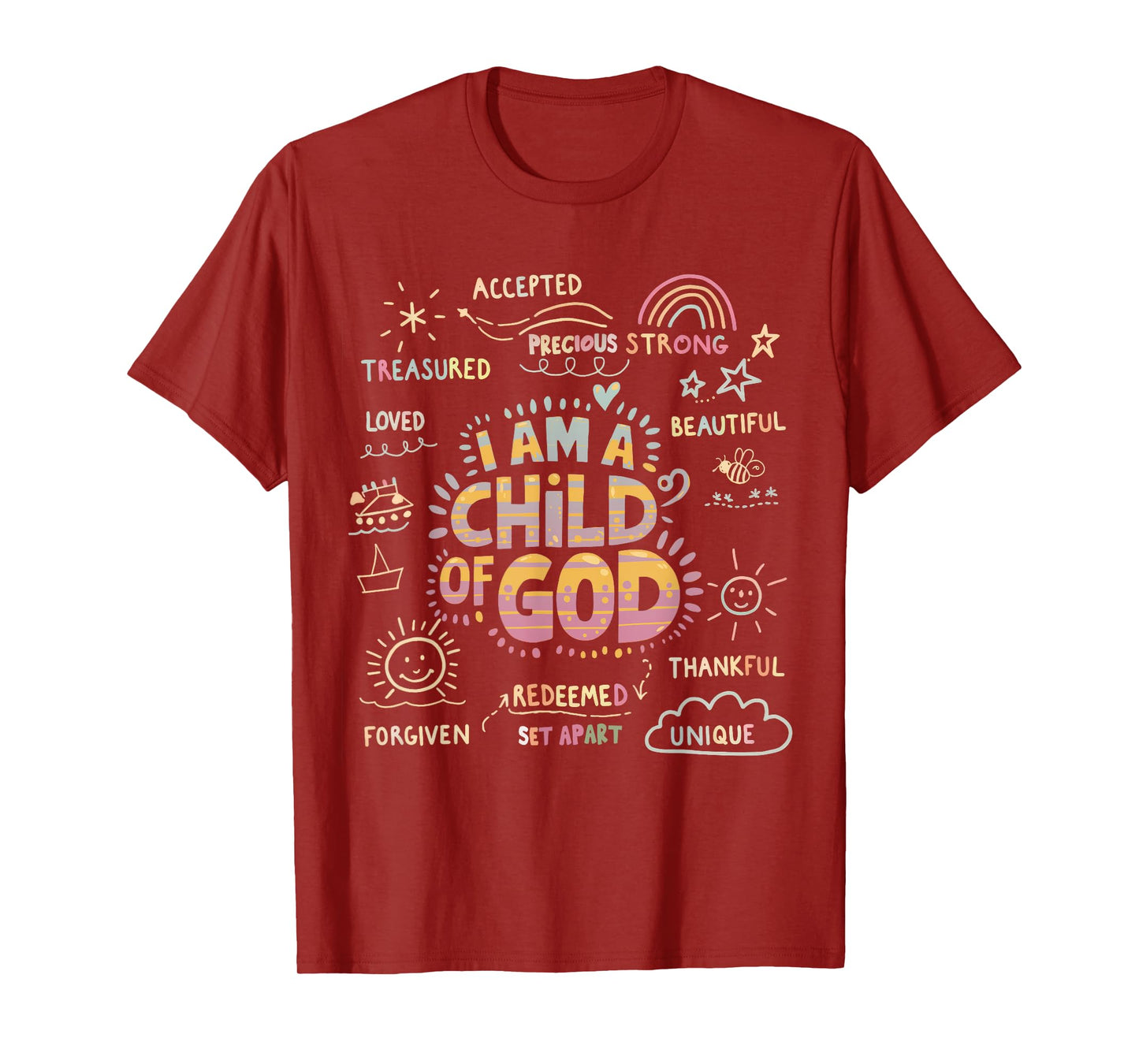 I am a Child of God Christian Retro Jesus Faith Design Gifts T-Shirt