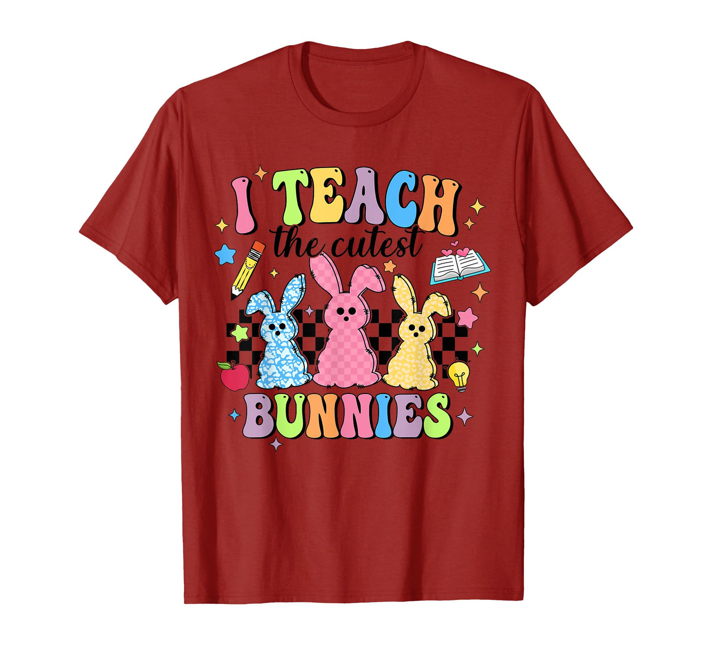I Teach The Cutest Bunnies Happy Easter Bunny Teacher Women T-Shirt