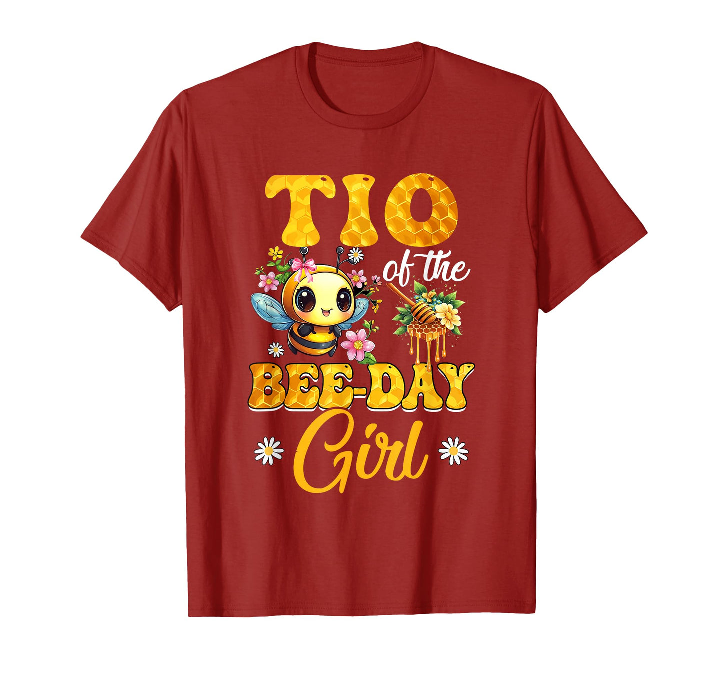 Tio Of The Birthday Girl Bee Family Birthday Party T-Shirt