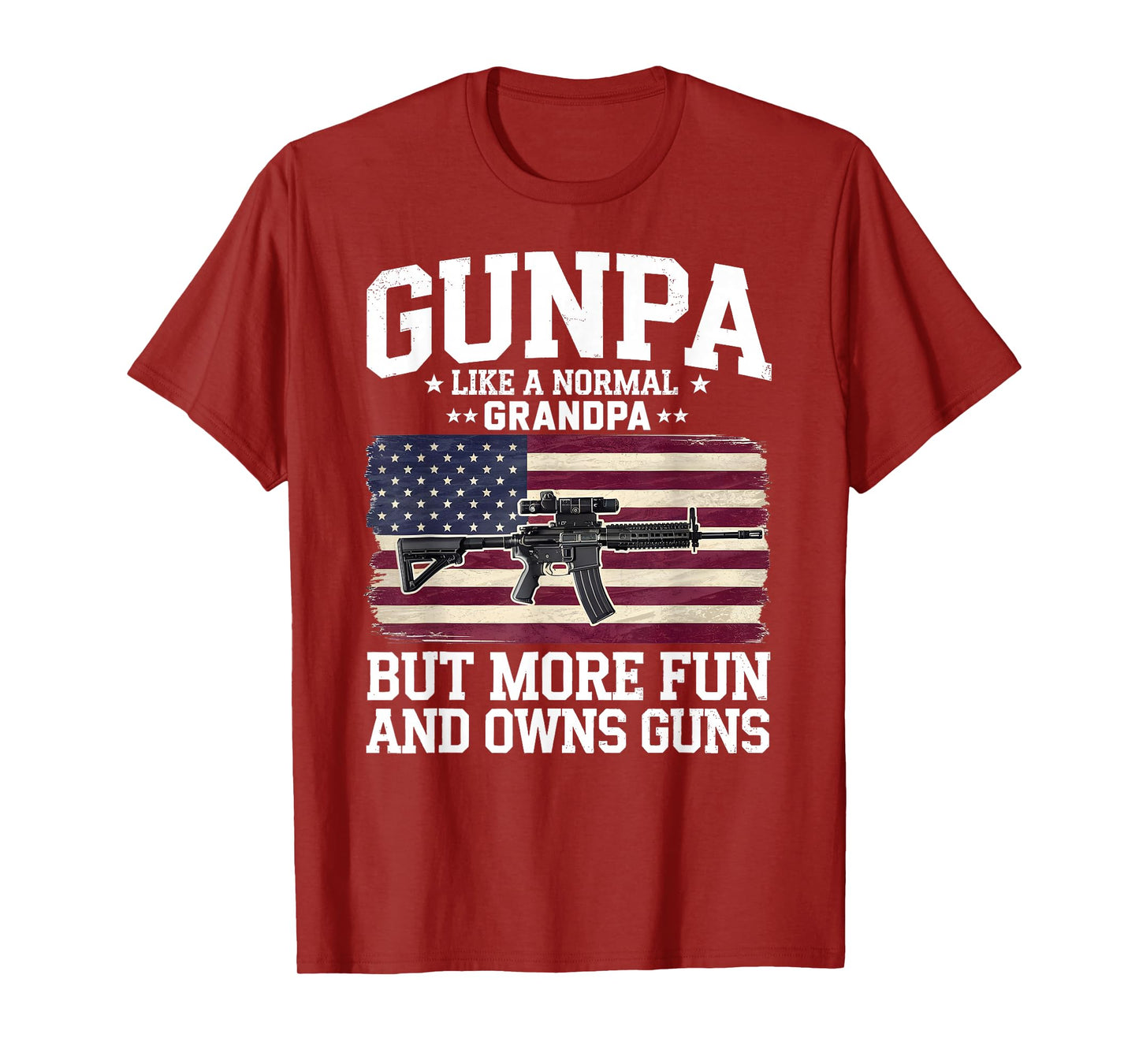 Funny Gunpa Definition Tee US Flag For Grandpa Men Gunpa Like A Normal Grandpa But More Fun And Owns Guns Black Sleeveless T-Shirt