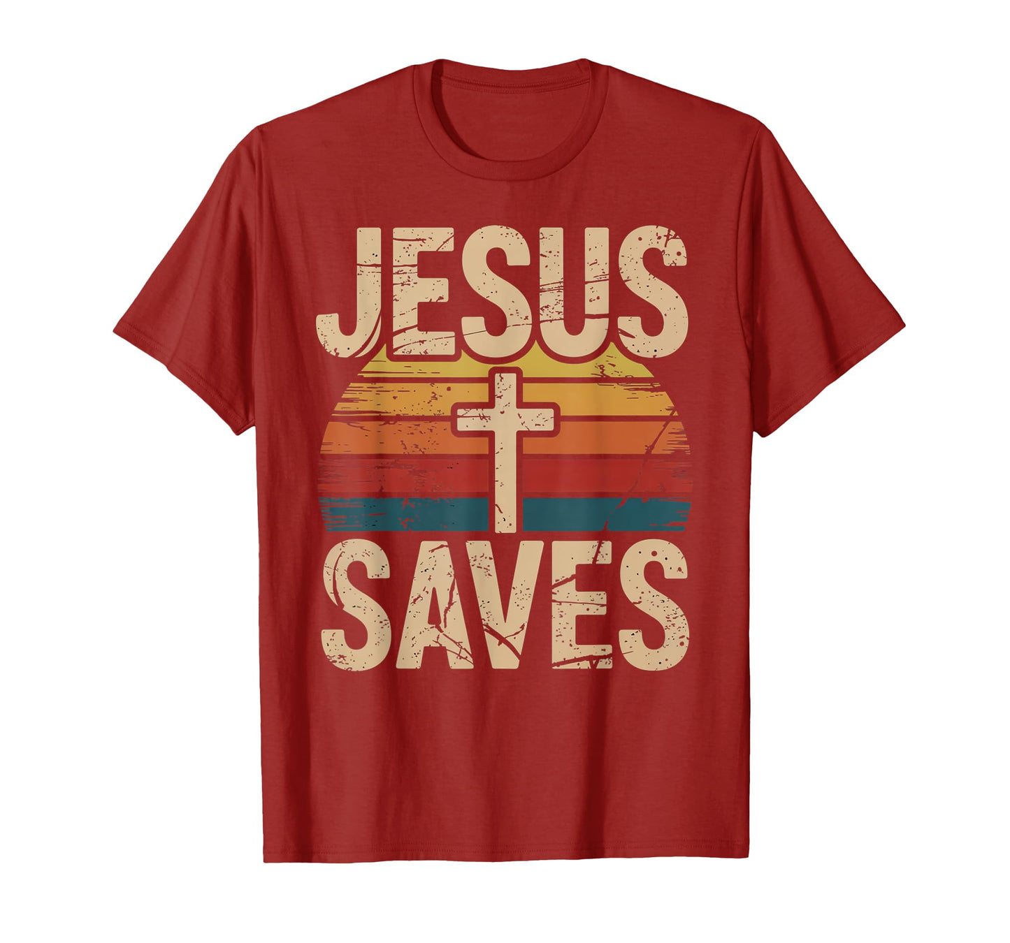Jesus Saves Cross Christian Religious Faith Mens T-Shirt
