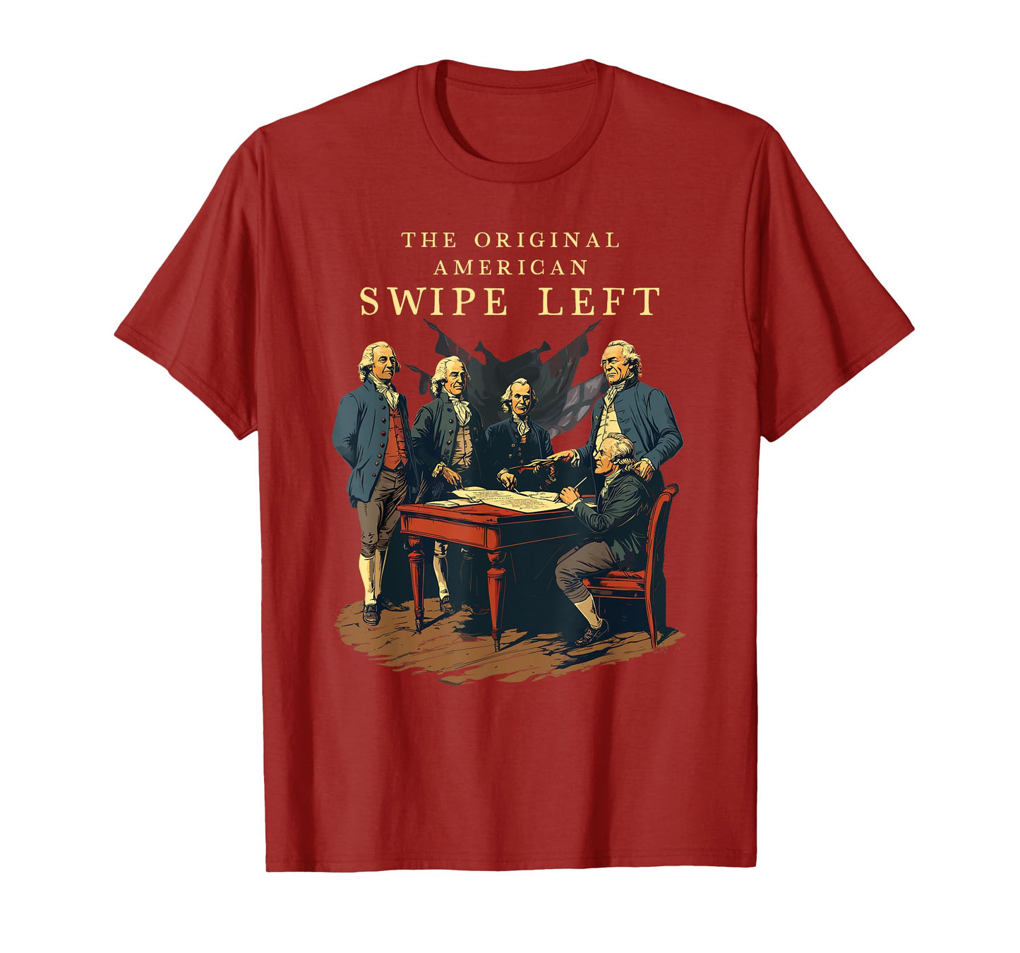Declaration of Independence Swipe Left American History USA T-Shirt