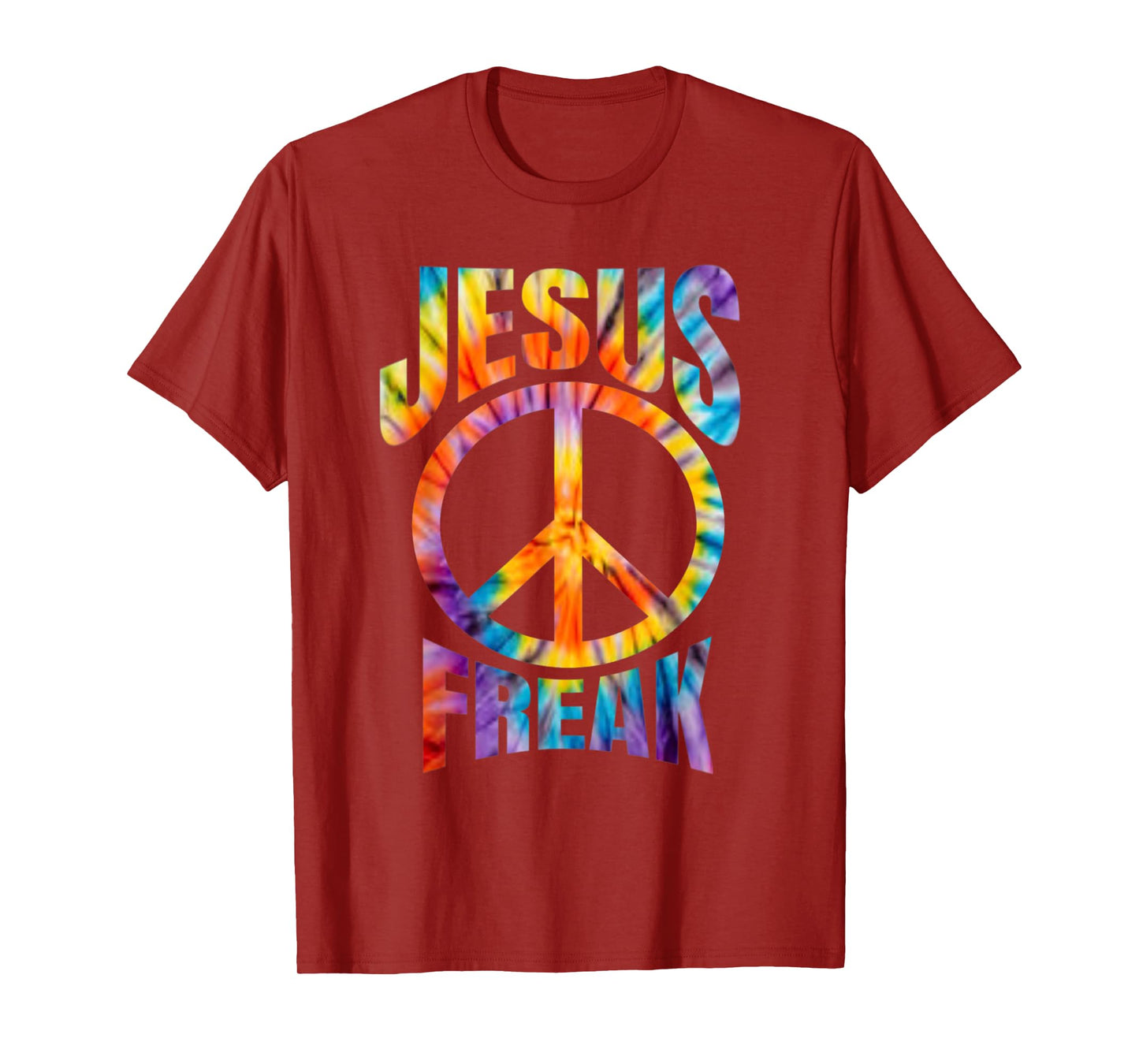 Jesus Freak - Christian Retro Tie Dye Lettering T-Shirt