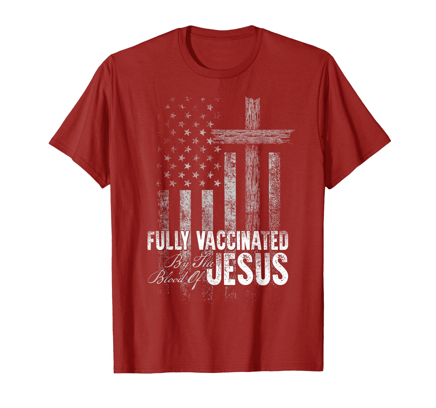 Fully Vaccinated By The Blood Of Jesus Funny Christian T-Shirt