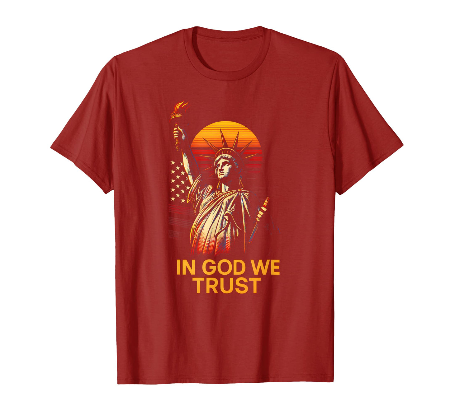 American Faith in God We Trust Retro Christian Religious T-Shirt