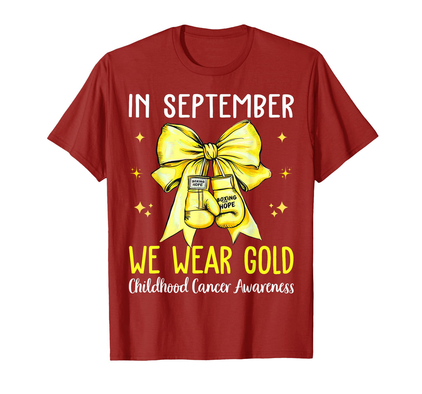 in September We Wear Gold Childhood Cancer Awareness Ribbon T-Shirt