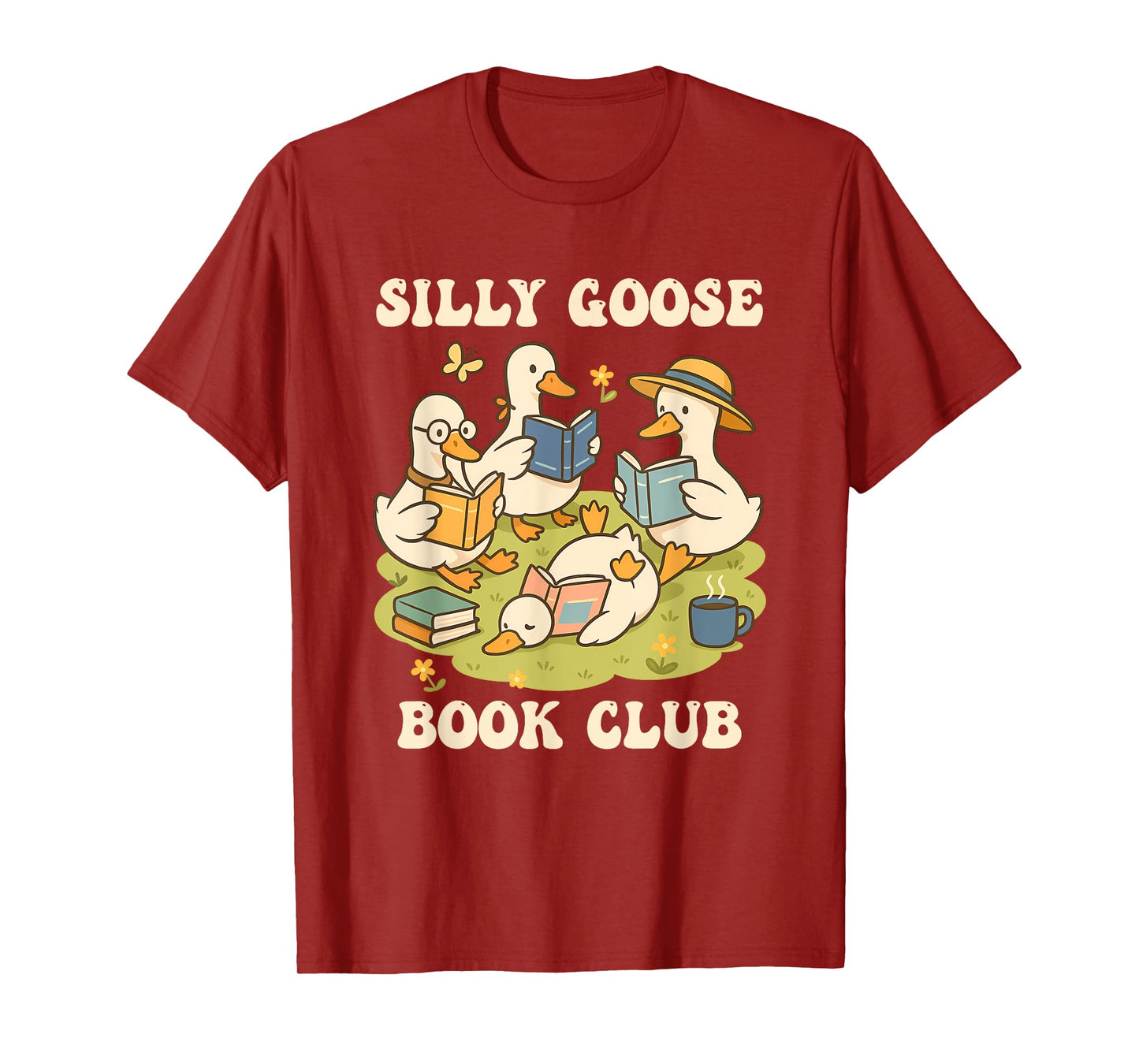 Silly-Goose Book Club Funny Goose And Book Lovers T-Shirt