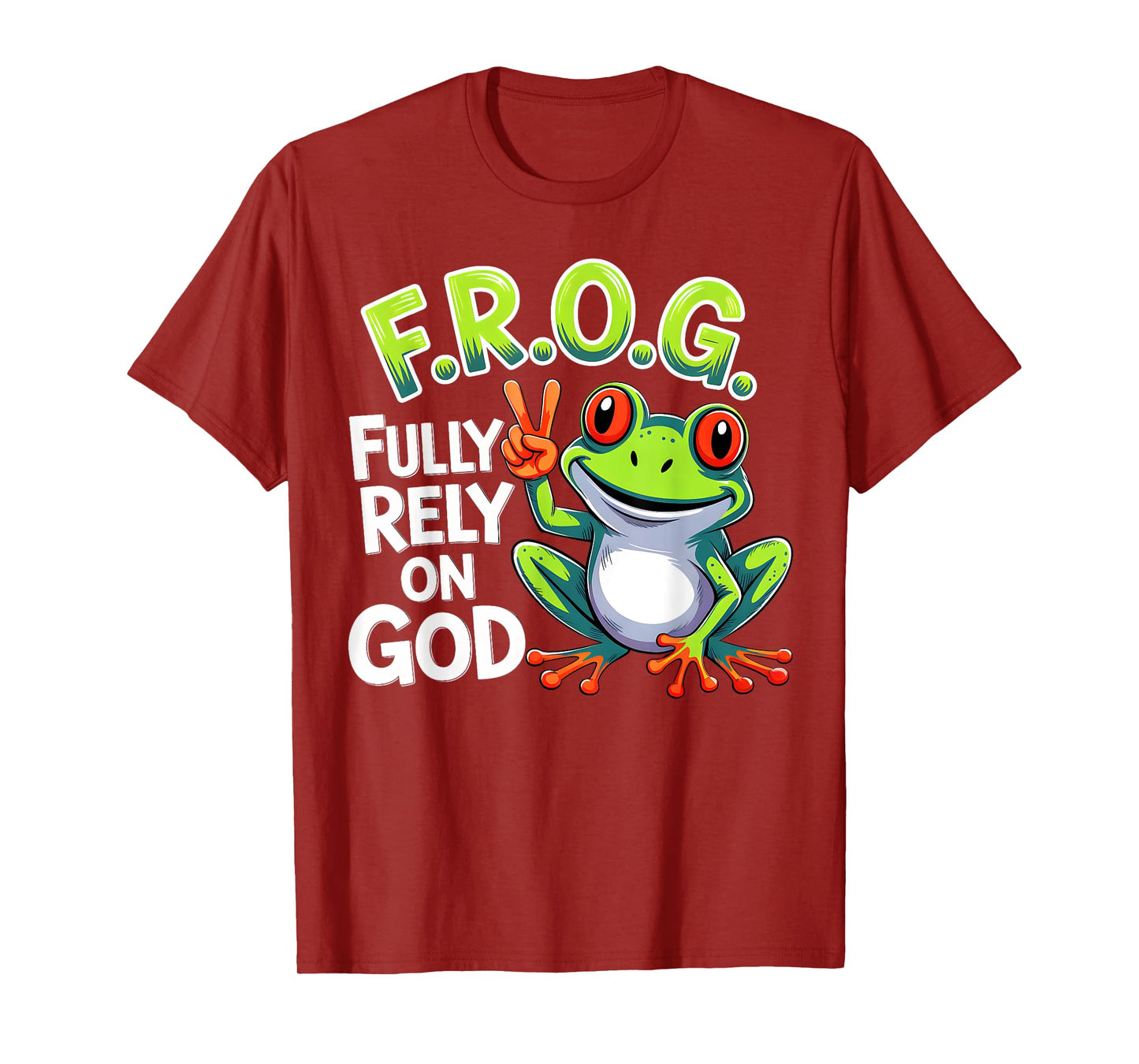 Funny Frog Fully Christian Frog Lovers Men Women Kids Cute T-Shirt