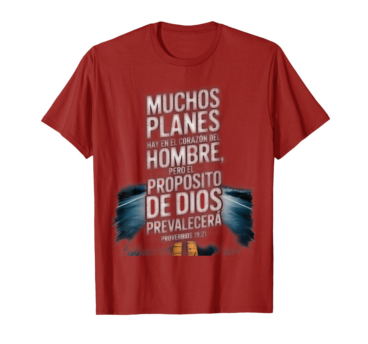 Proverbios 19:21 – Dios Tiene el Control Spanish Bible Verse T-Shirt