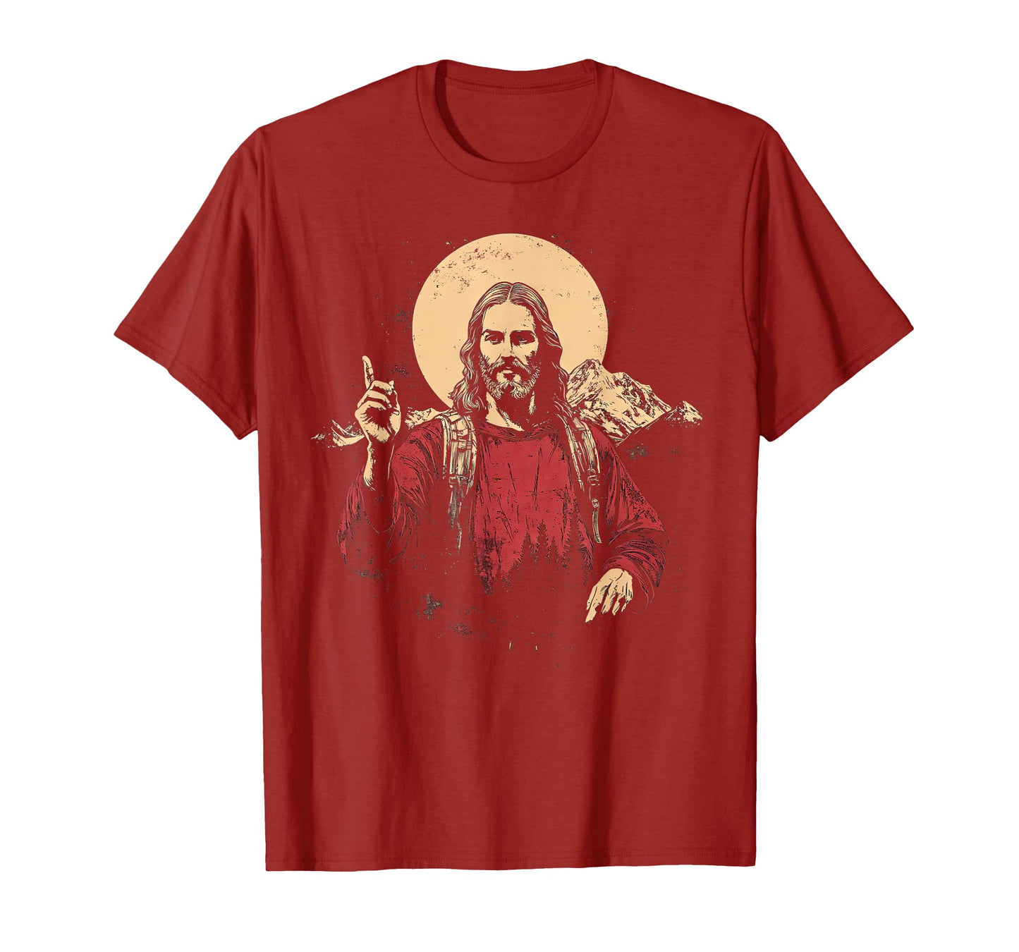 Jesus And Hiking, Faith in Jesus Christ Outdoor Lover T-Shirt