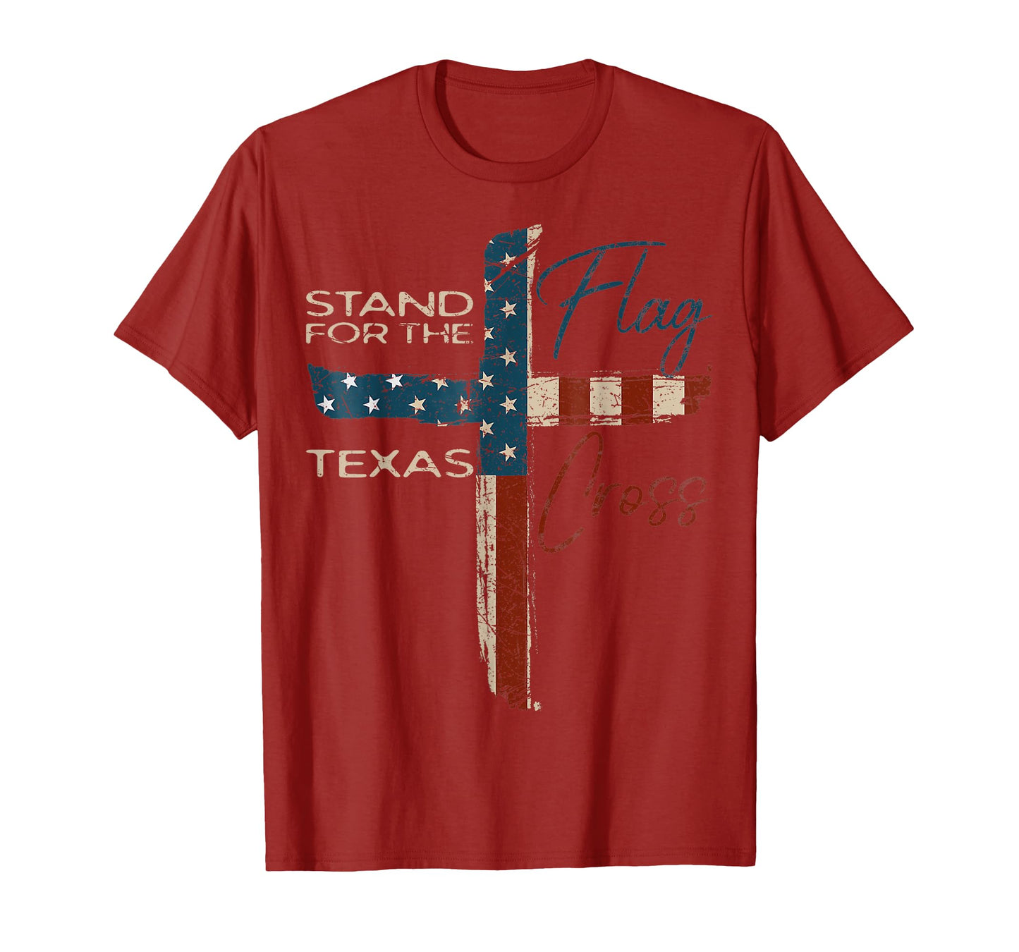 Strong Texas flag cross christian texas pride 2025 T-Shirt