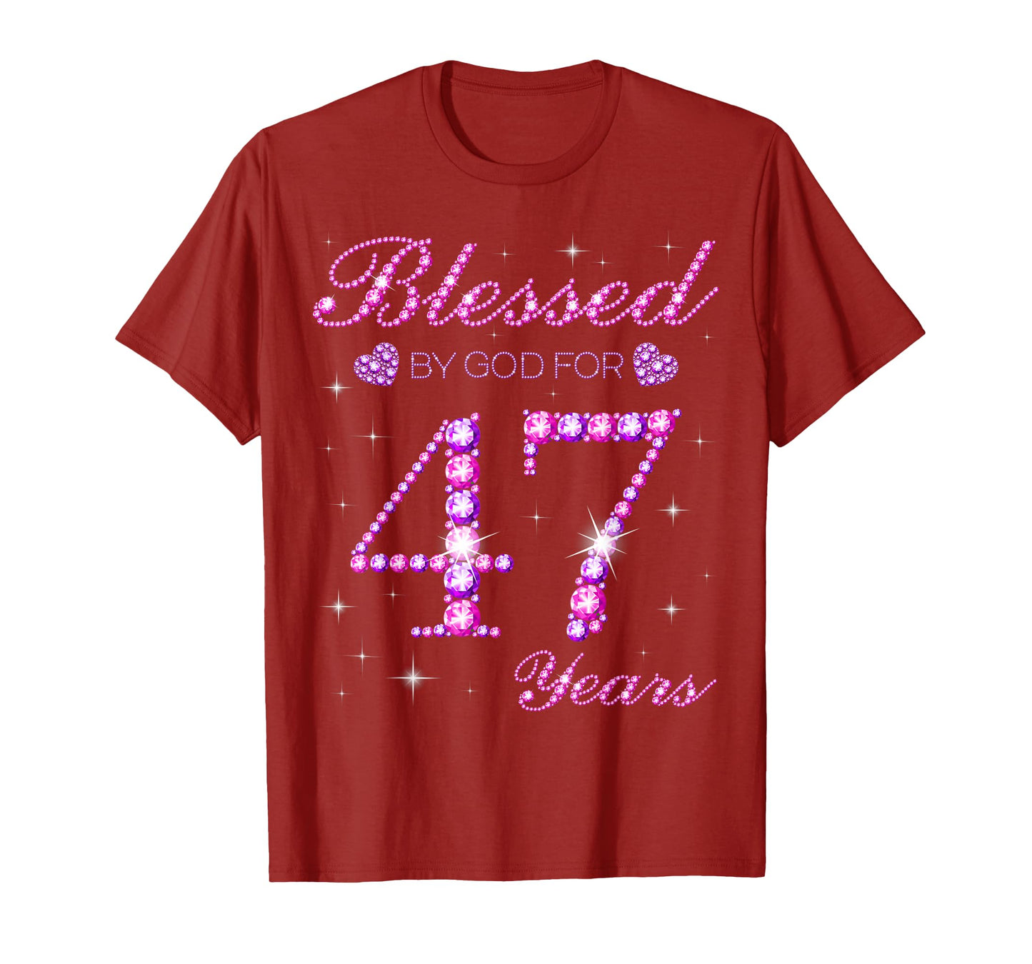 Blessed by God for 47 Years Old 47th Birthday Party T-Shirt