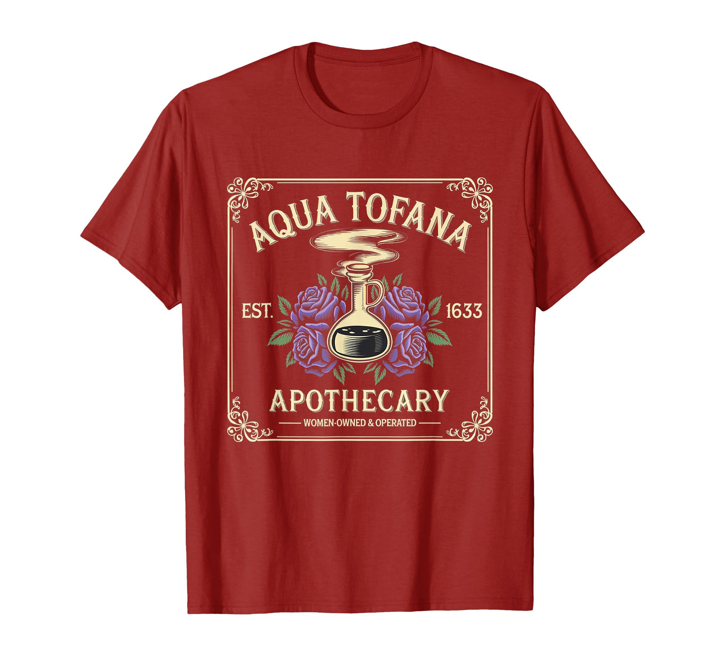 Funny Feminist Aqua Tofana Apothecary Vintage Design T-Shirt