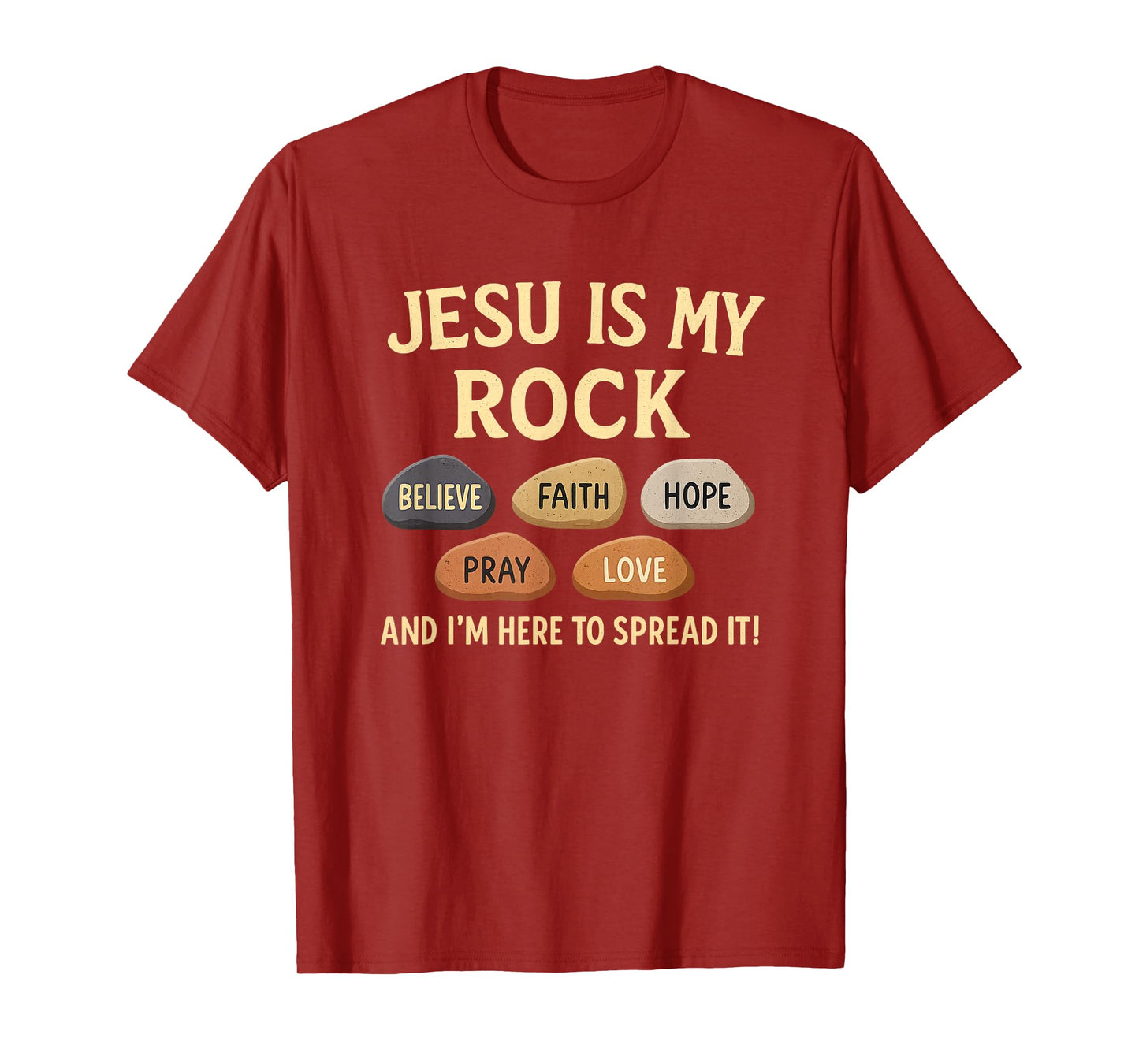 Jesus is My Rock Christian Faith Bible Verse Shirt T-Shirt