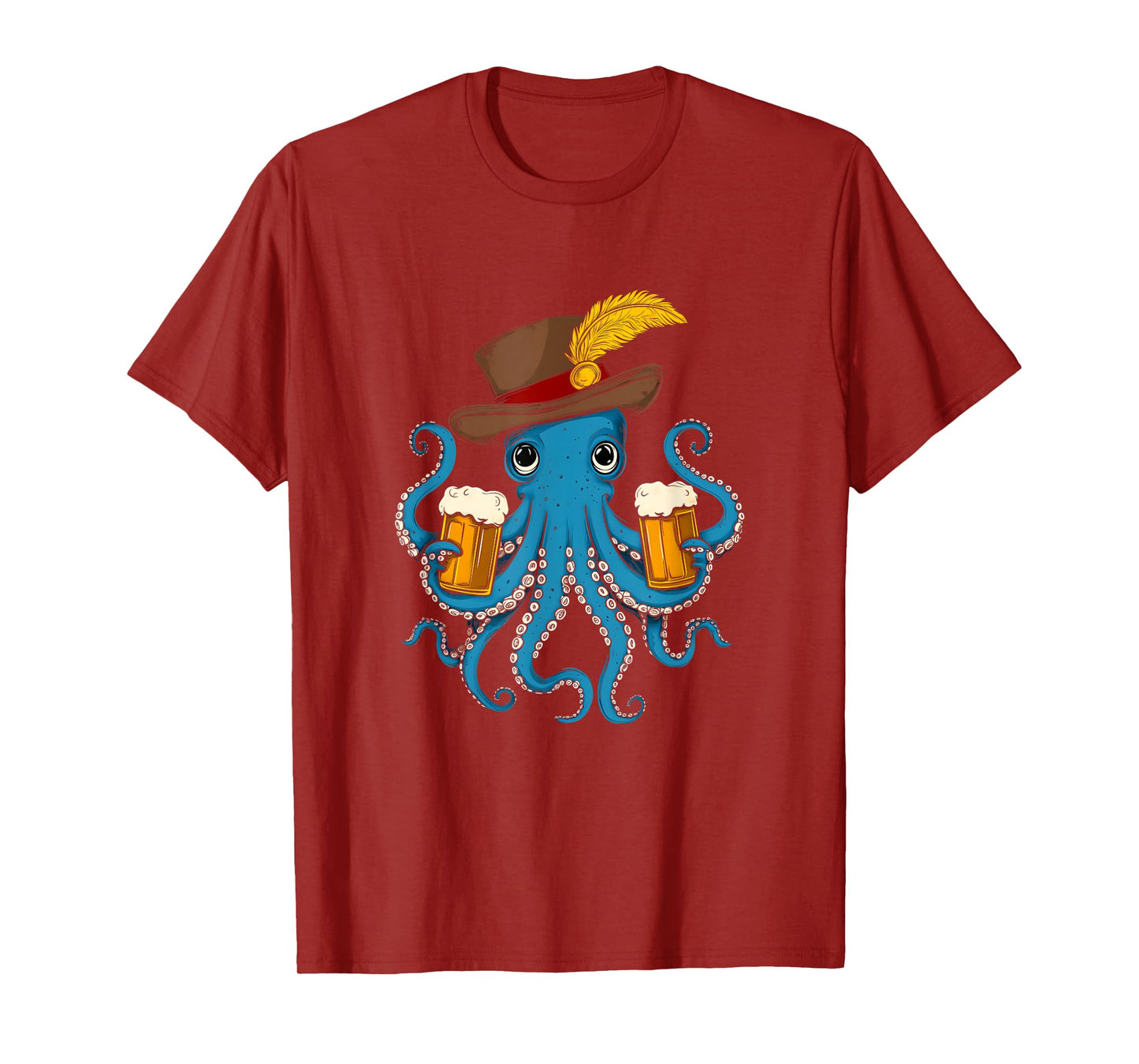 German Octopus Oktoberfest Funny Bavarian Festival Men Women T-Shirt