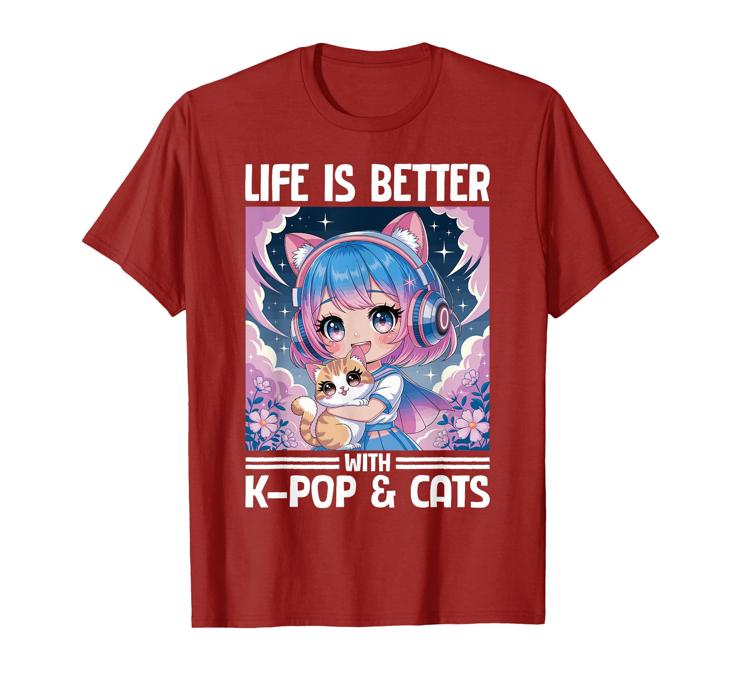Anime K Pop & Cats Kawaii T-Shirt