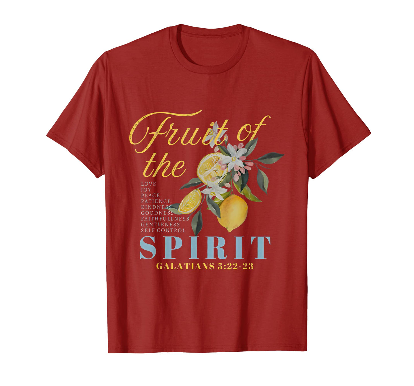Fruit of The Spirit Lemon Christian Faith T-Shirt