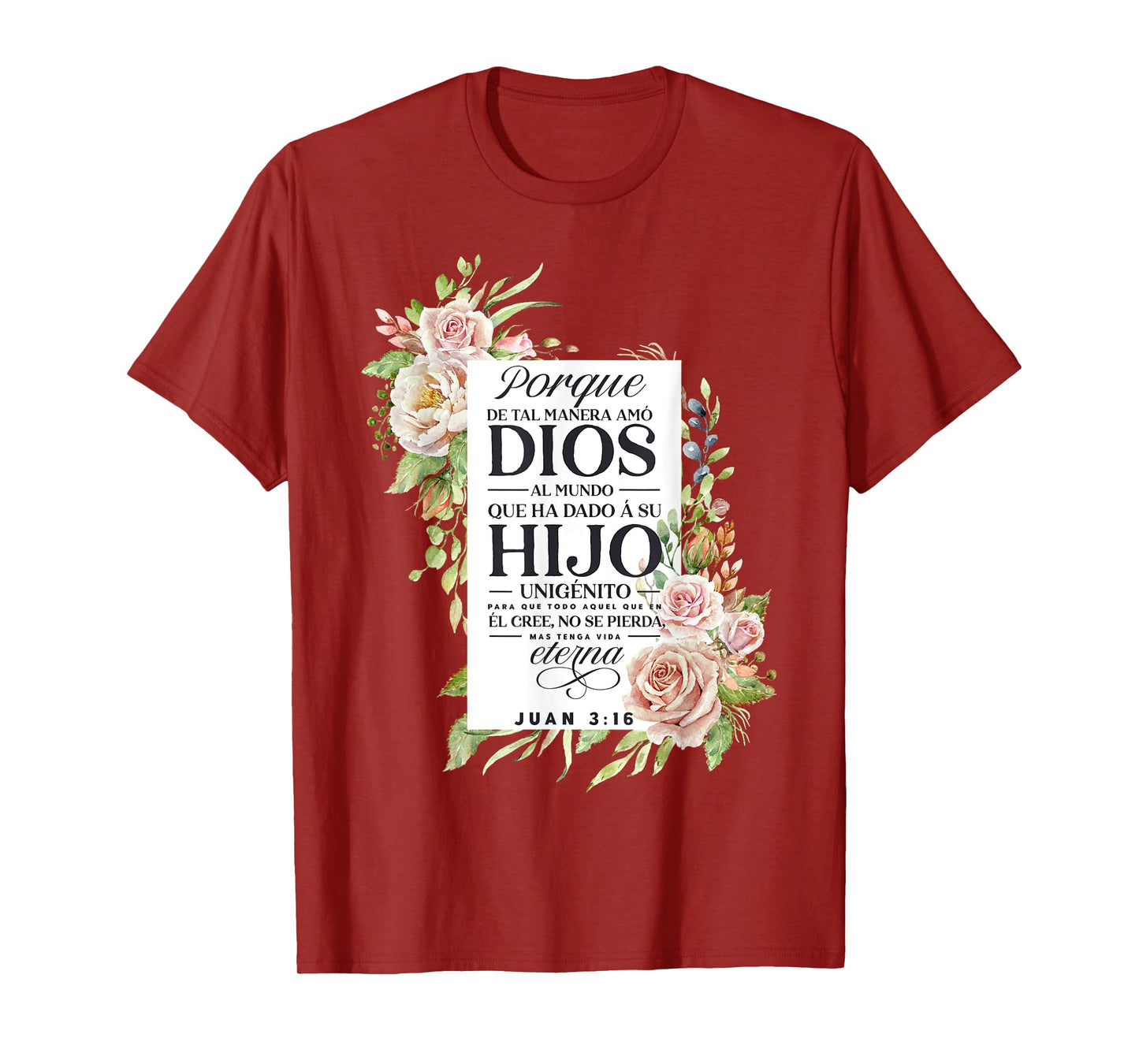 Christians Quote in Spanish Christian Bible Verse Quote T-Shirt