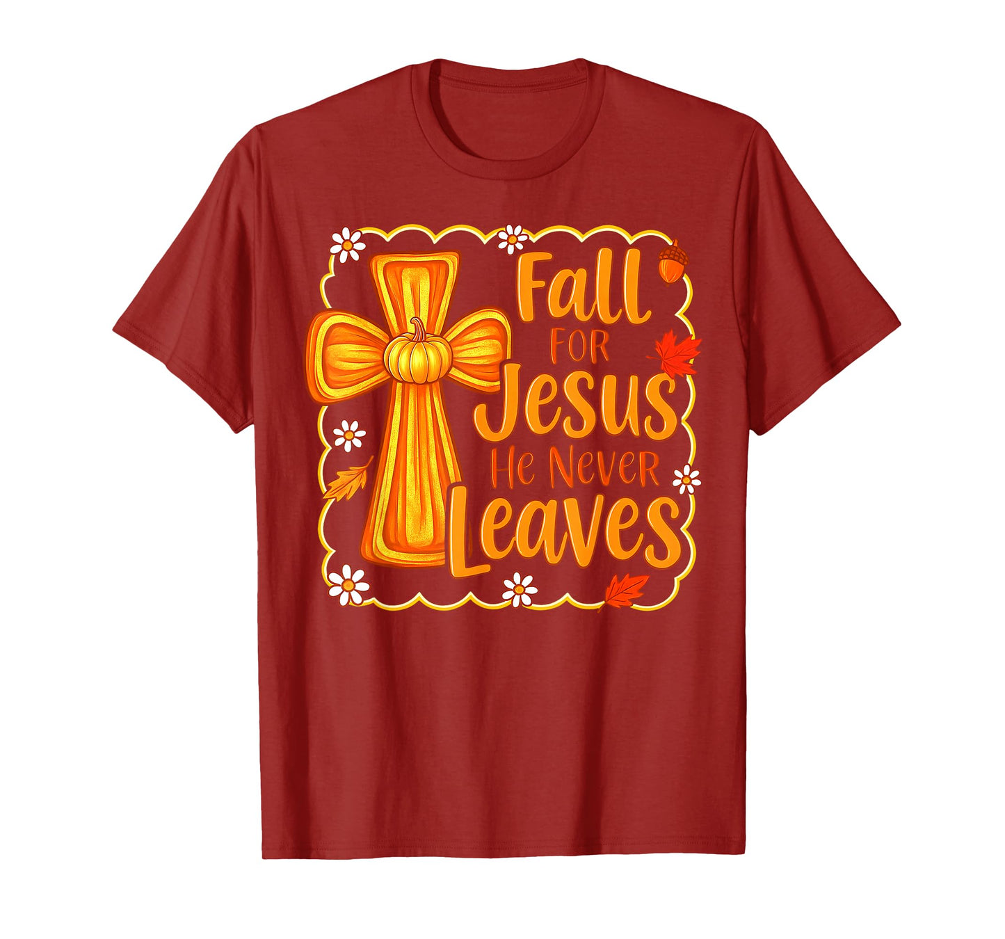 Pumpkin Everyone Needs Jesus Cross Cozy Autumn Christian T-Shirt