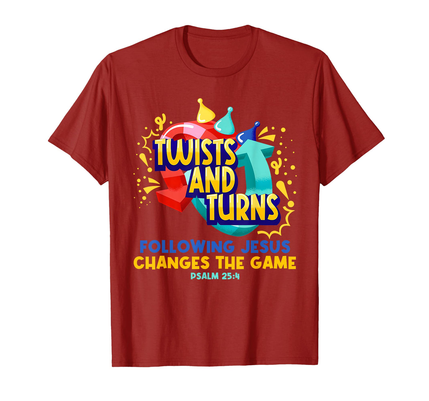 Twists and Turns Vbs Vibes Christian Games Board Funny T-Shirt