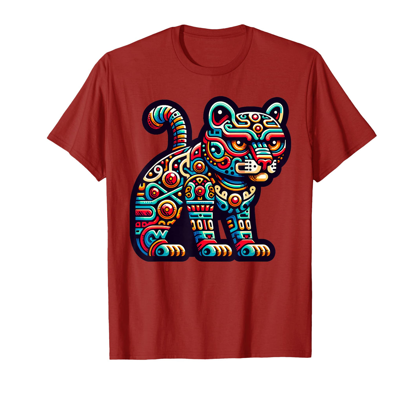 Aztec God Tezcatlipoca And Mayan Leopard Yucatan T-Shirt