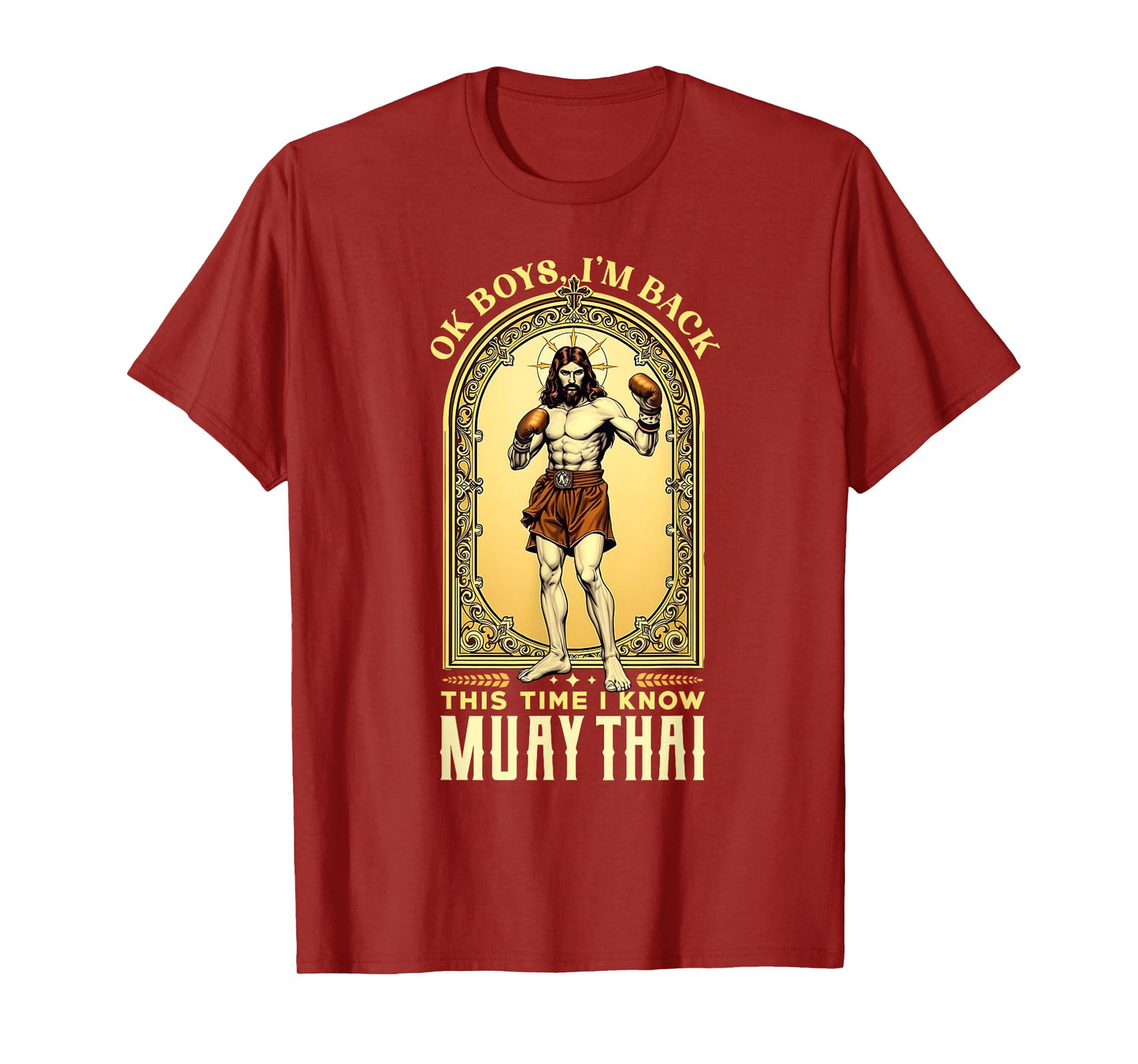 Jesus Knows Muay Thai Boxing Kickboxing MMA T-Shirt