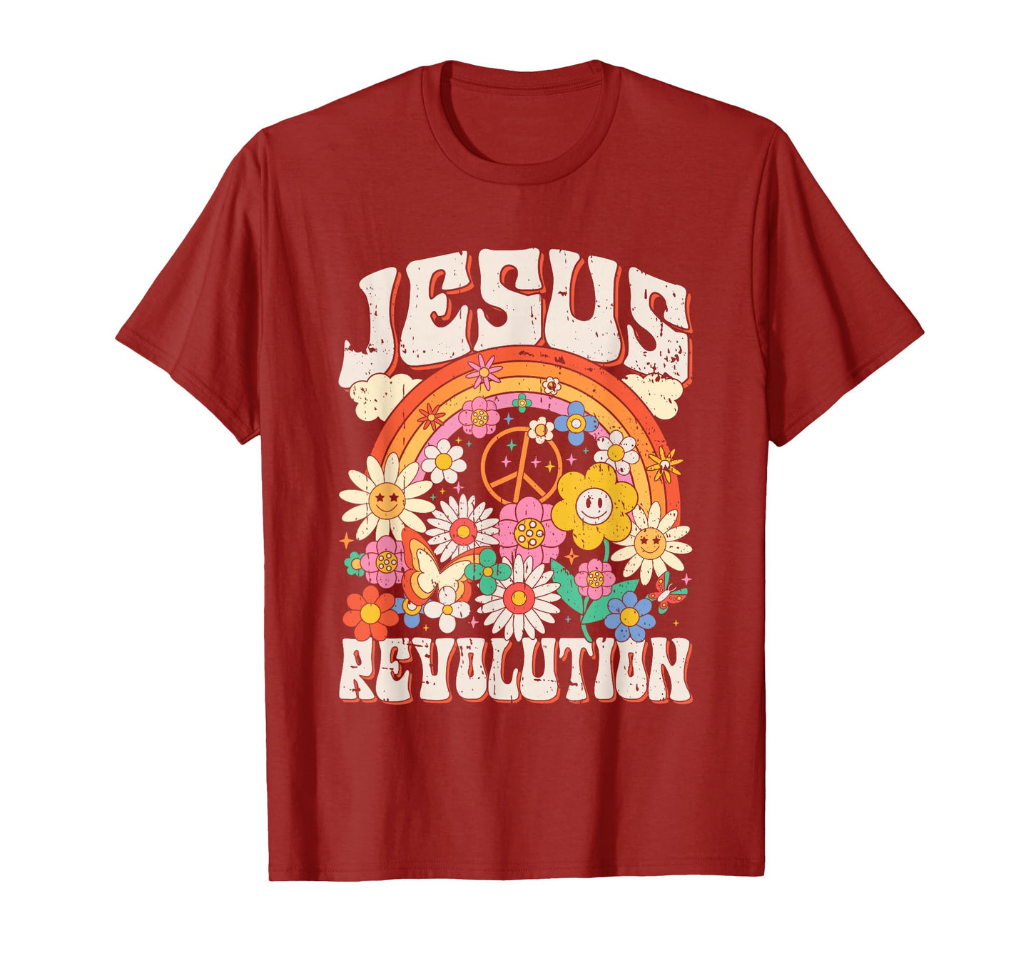 Jesus Revolution Faith Retro Groovy Christian T-Shirt