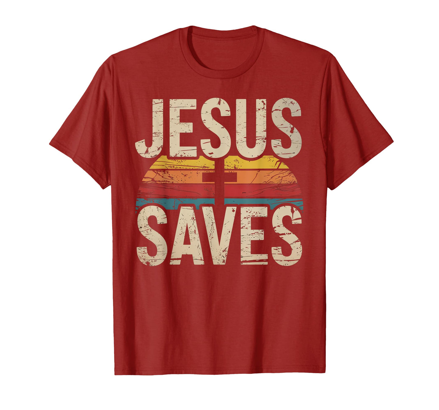 Jesus Saves Cross Christian Religious Faith Mens T-Shirt