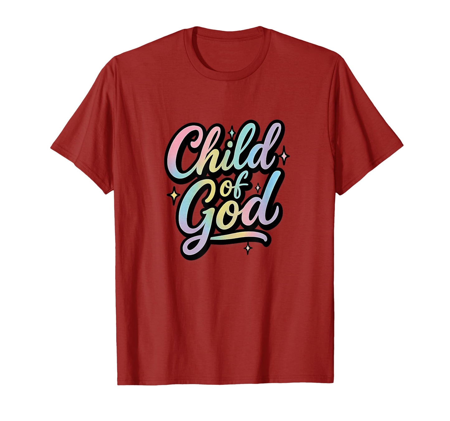 Child of God Christian Faith Pastel Gradient Design T-Shirt