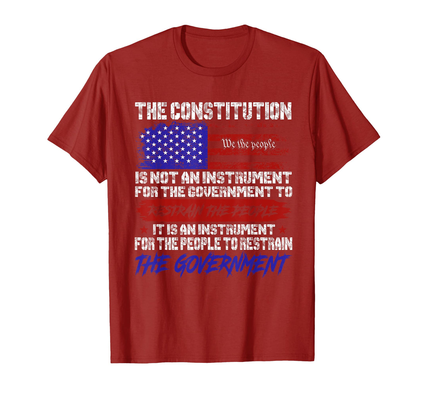 Patriotic Constitution Quote USA Flag Tee T-Shirt