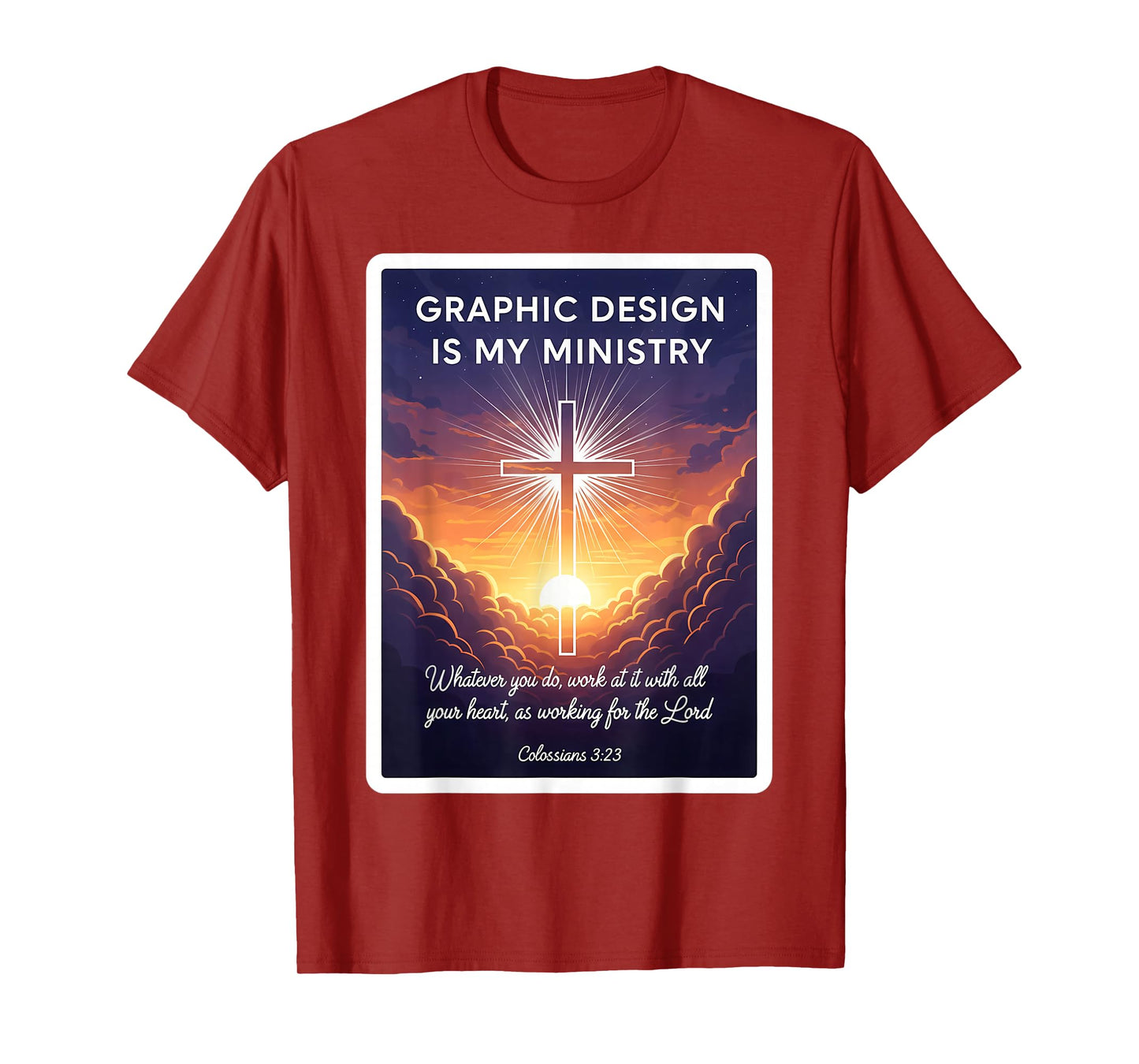 Christian Graphic Design is My Ministry Designer Jesus God T-Shirt