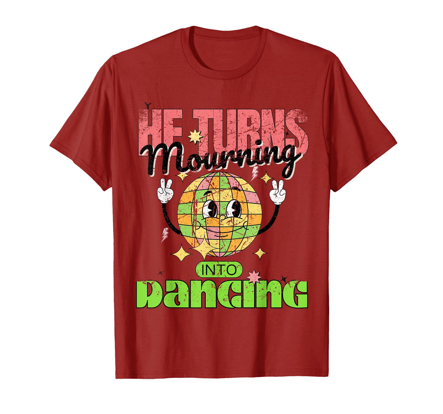 Psalm 30:11 He Turns Mourning To Dancing Christian Retro 70s T-Shirt