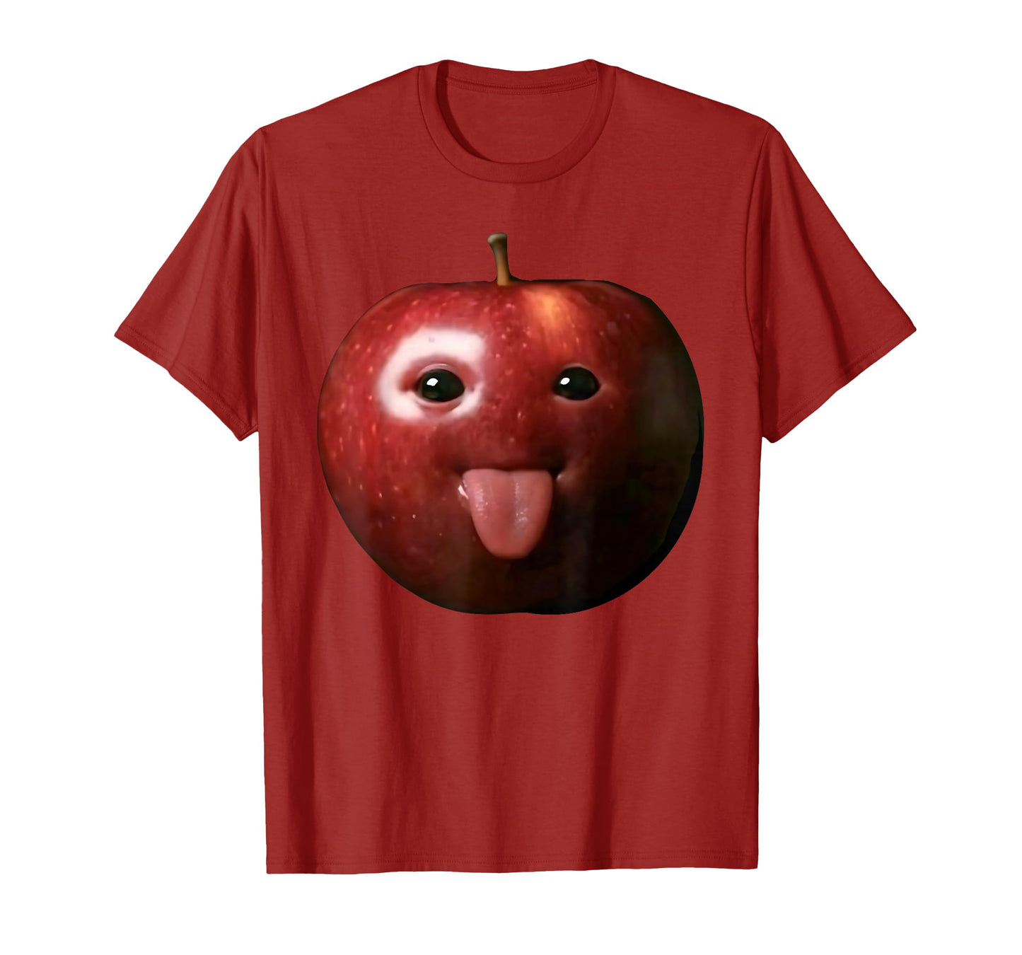Funny Silly AI Apple gen z Meme BrainRot Humor Tongue Out T-Shirt