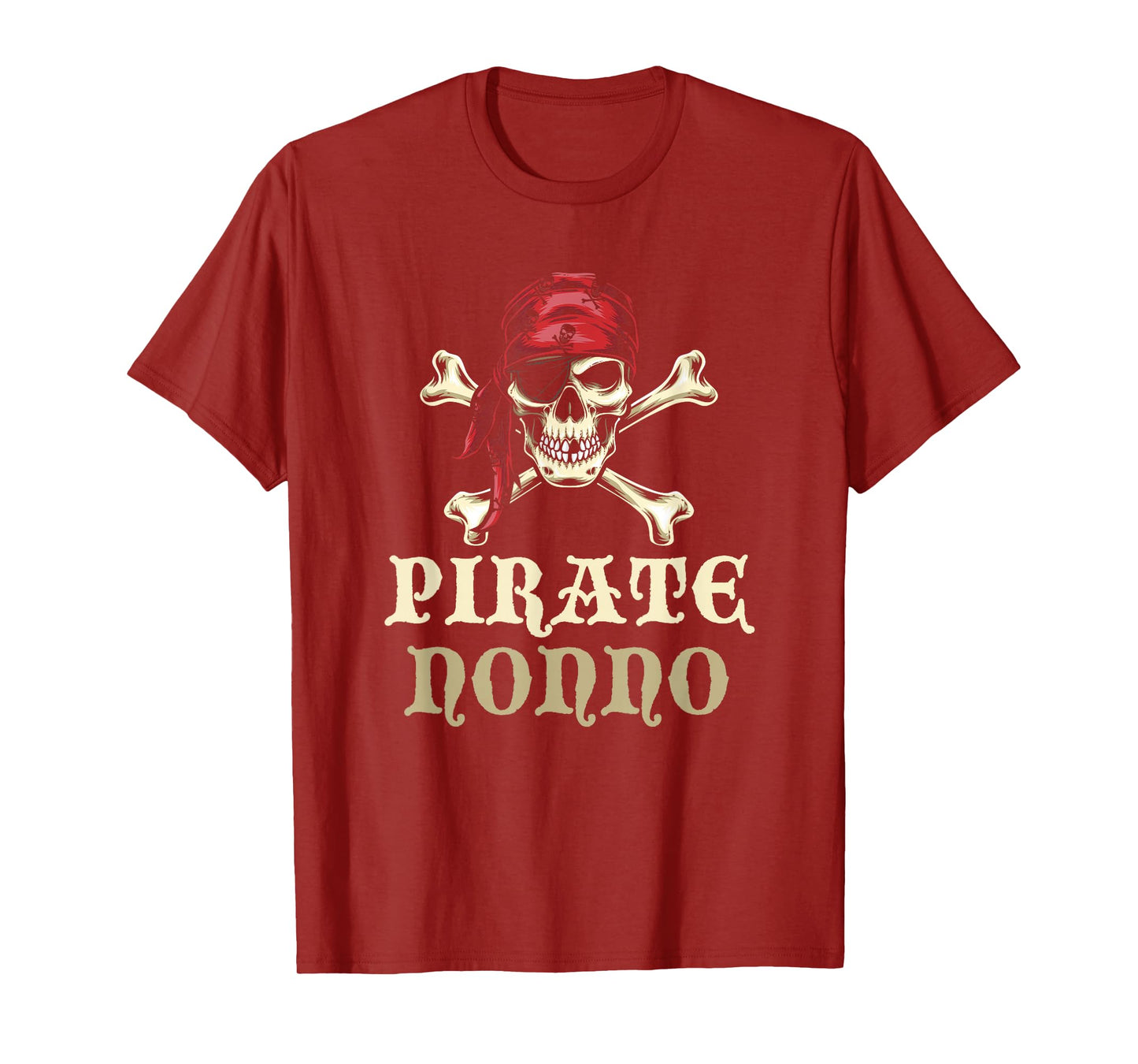 Pirate Nonno Skull Matching Grandpa Halloween Costume T-Shirt