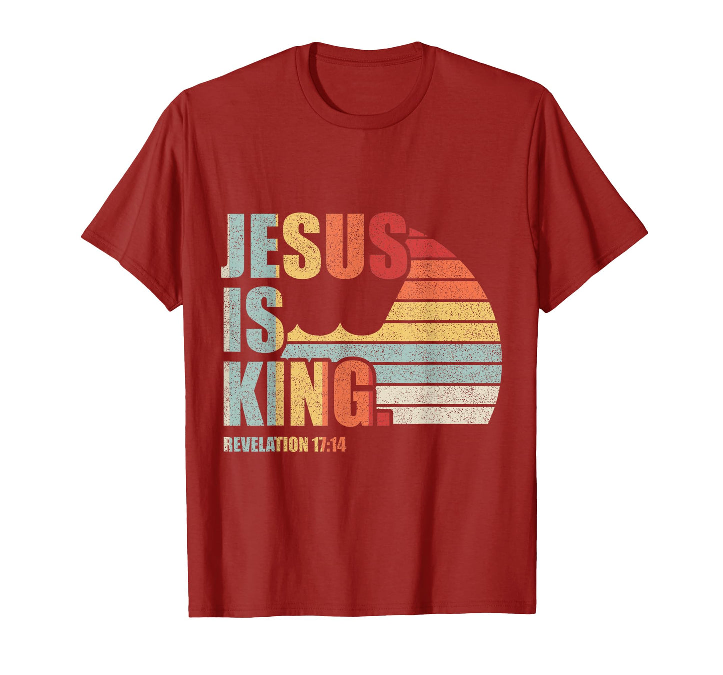 Retro Vintage Jesus Is King Bible Scripture Quote Christian T-Shirt
