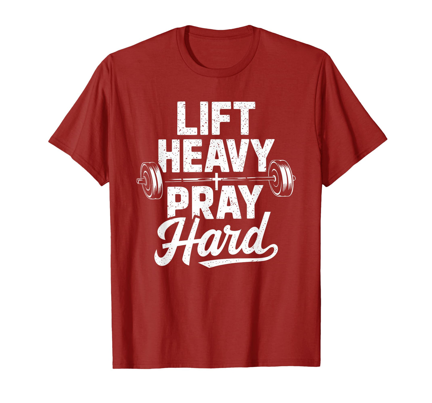 Lift Heavy Pray Hard Tshirt Gym Christian Gift Jesus Faith T-Shirt