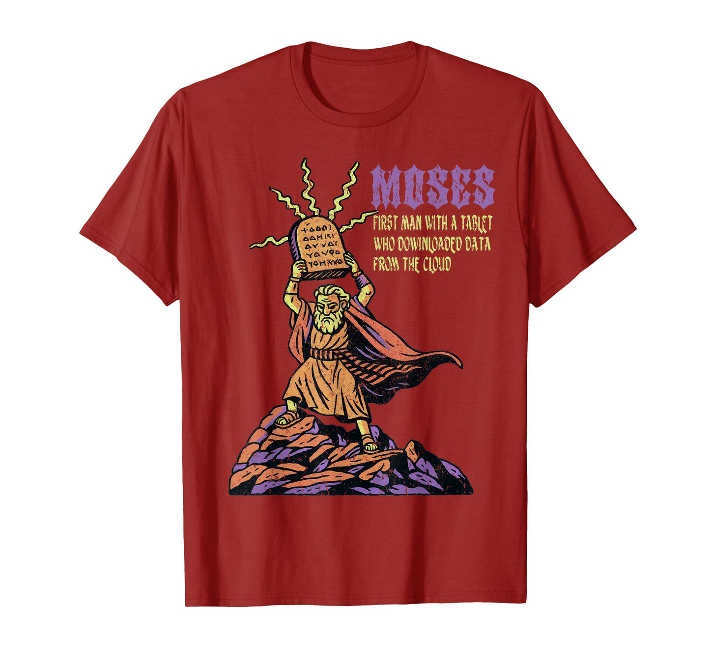 Moses First Man With a Tablet Funny Commandments Men Kids T-Shirt