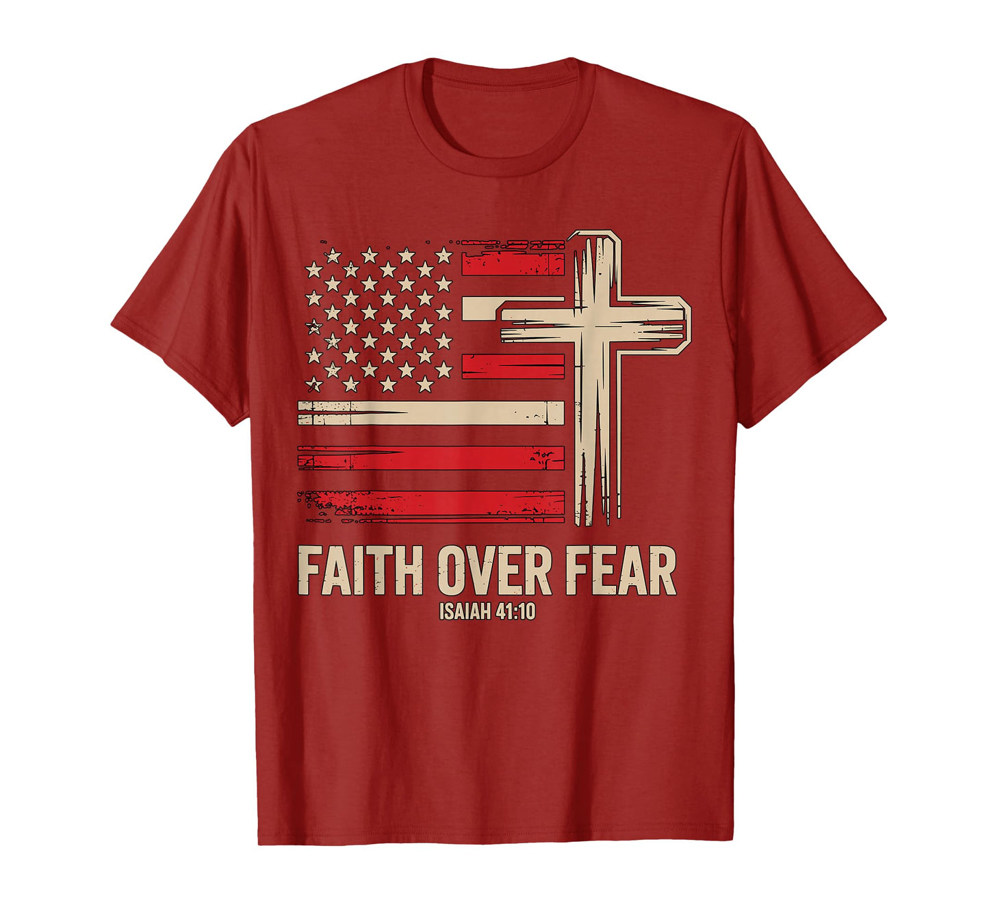 Faith Over Fear American Flag T-Shirt