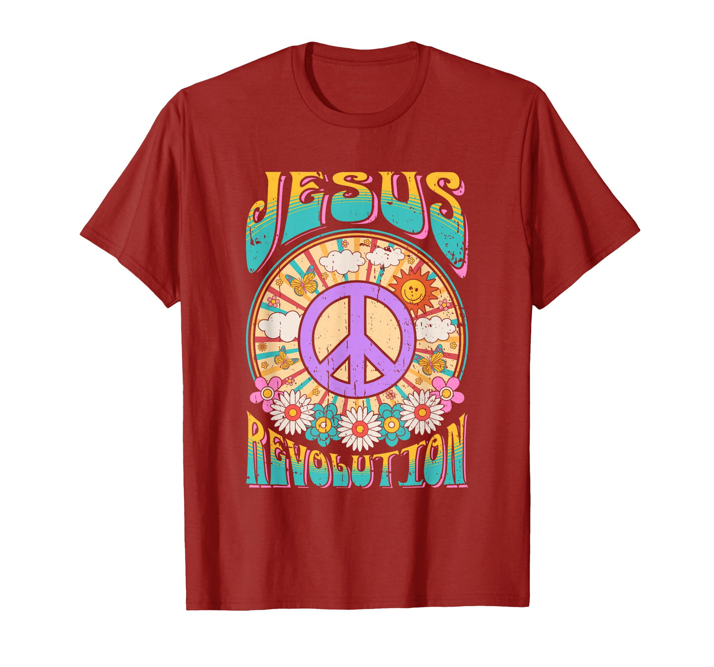Jesus Revolution Faith Retro Groovy Christian T-Shirt