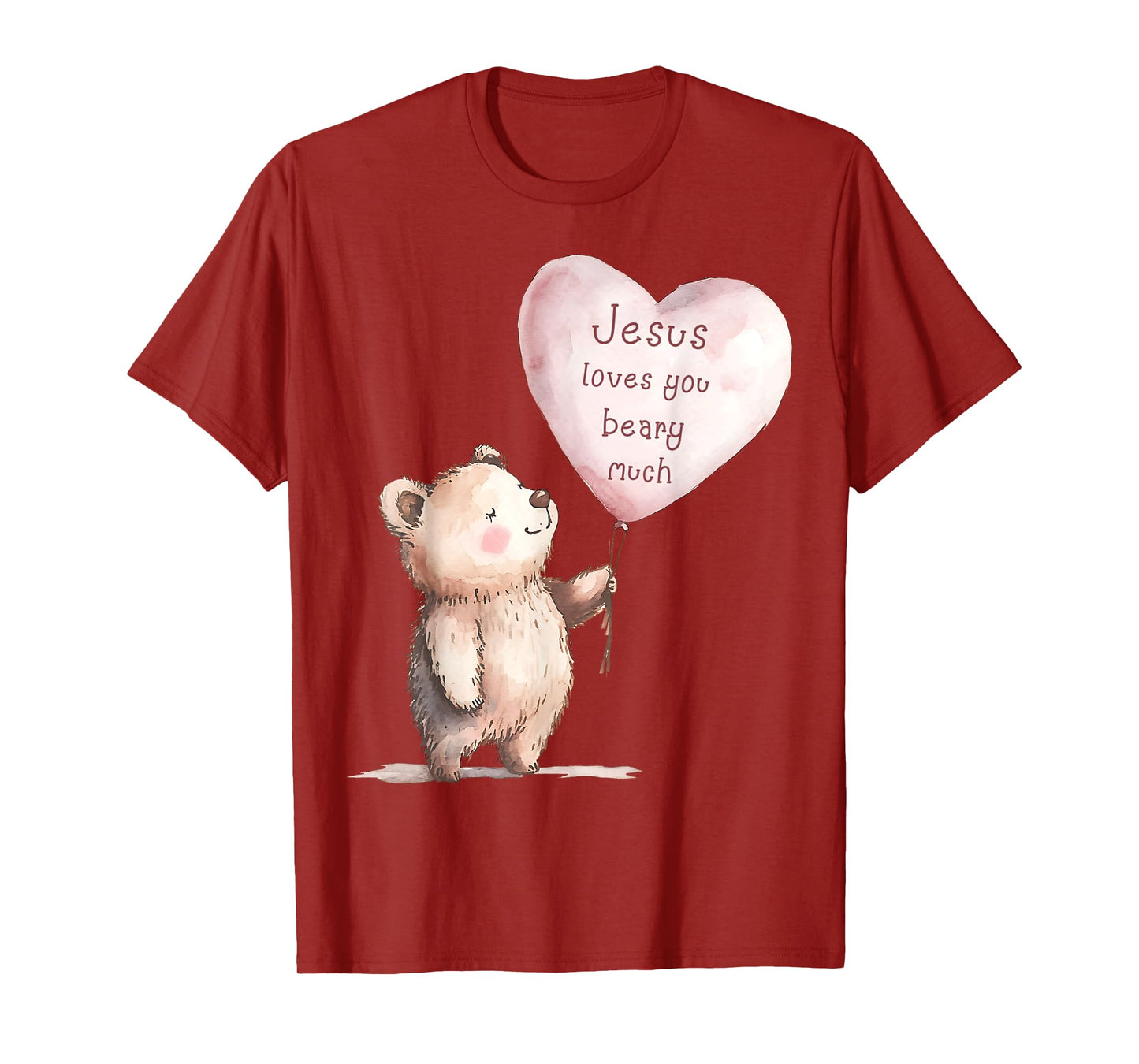 Jesus Loves You Beary Much Cute Christian Kids T-Shirt