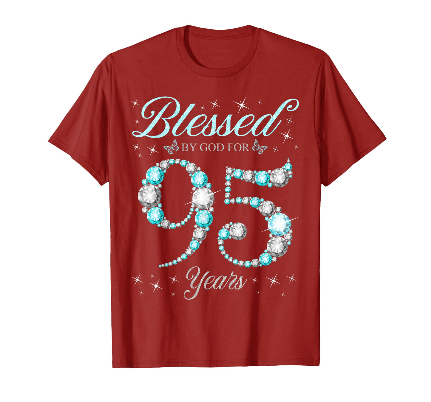 Blessed By God For 95 Years Old 95th Birthday B-Day Party T-Shirt