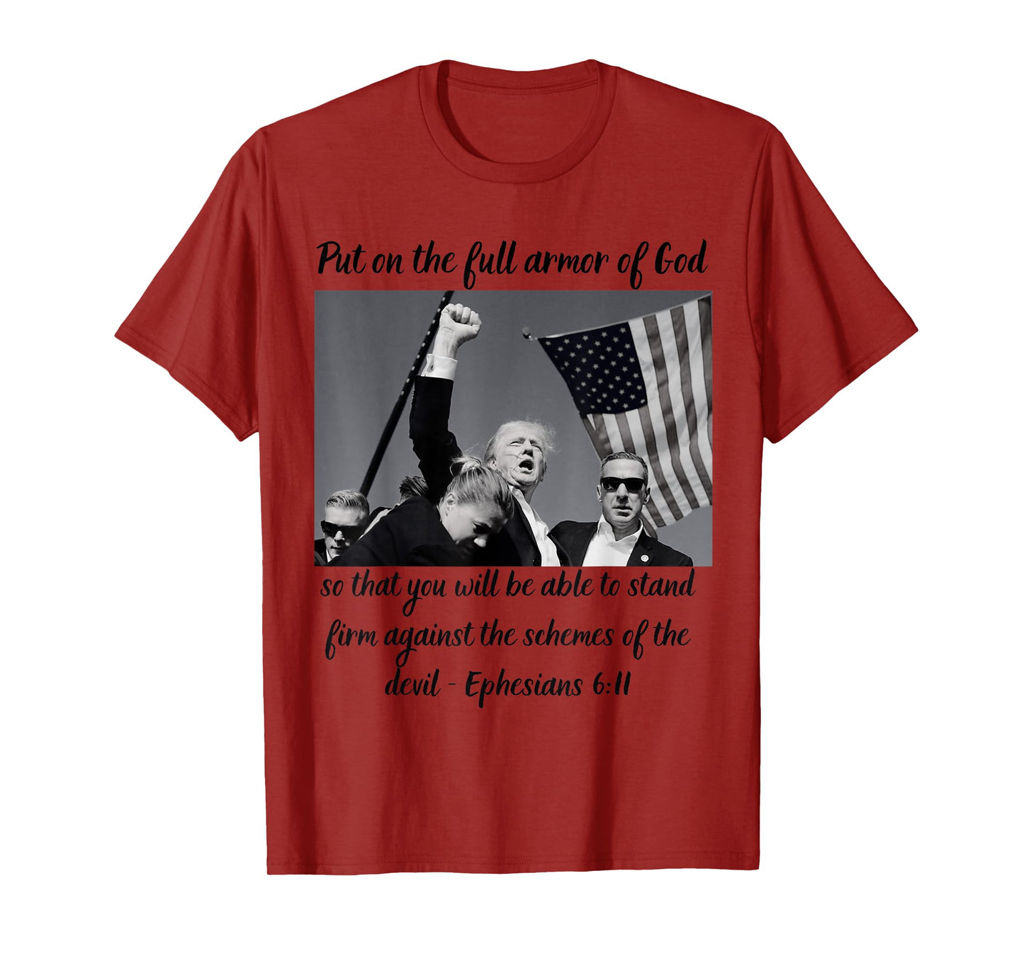 Donald Trump Fist Pump Flag 7 13 T-Shirt