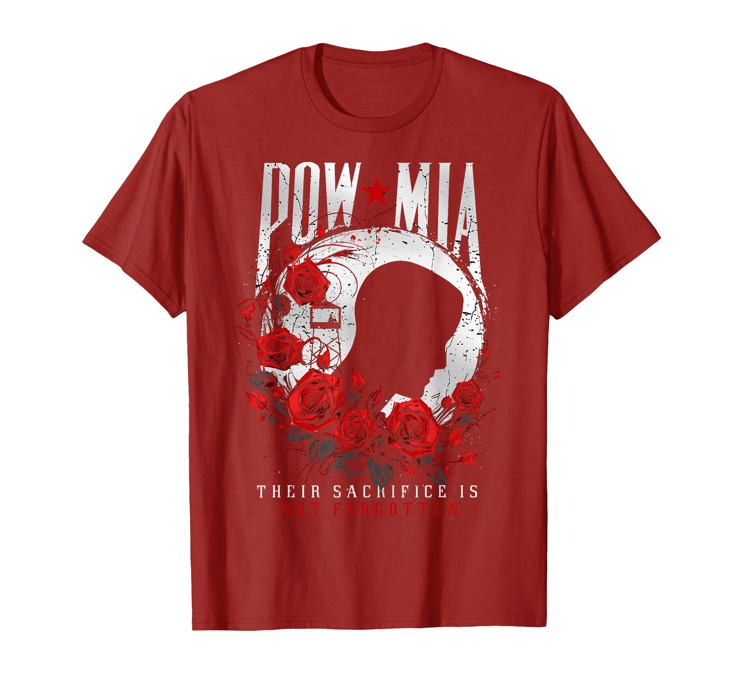 POW/MIA Red Rose T-Shirt