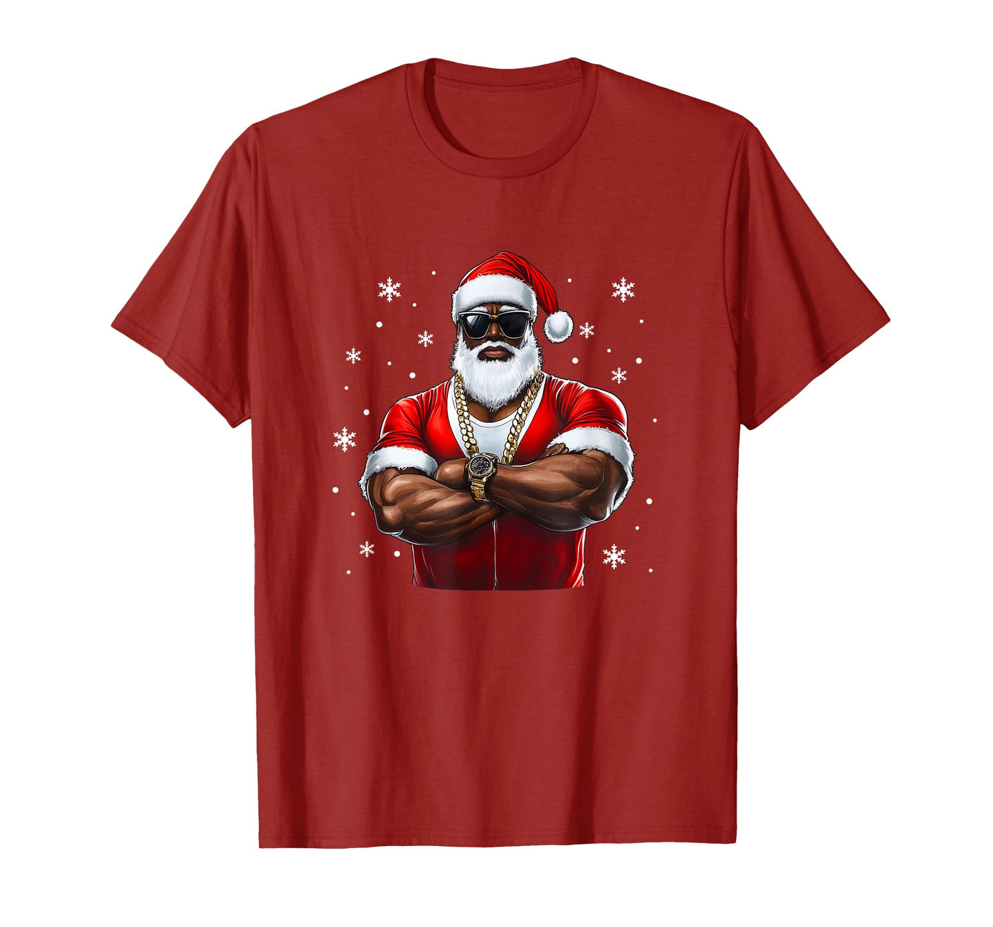 African American Santa Christmas Cool Afro Black X-Mas T-Shirt